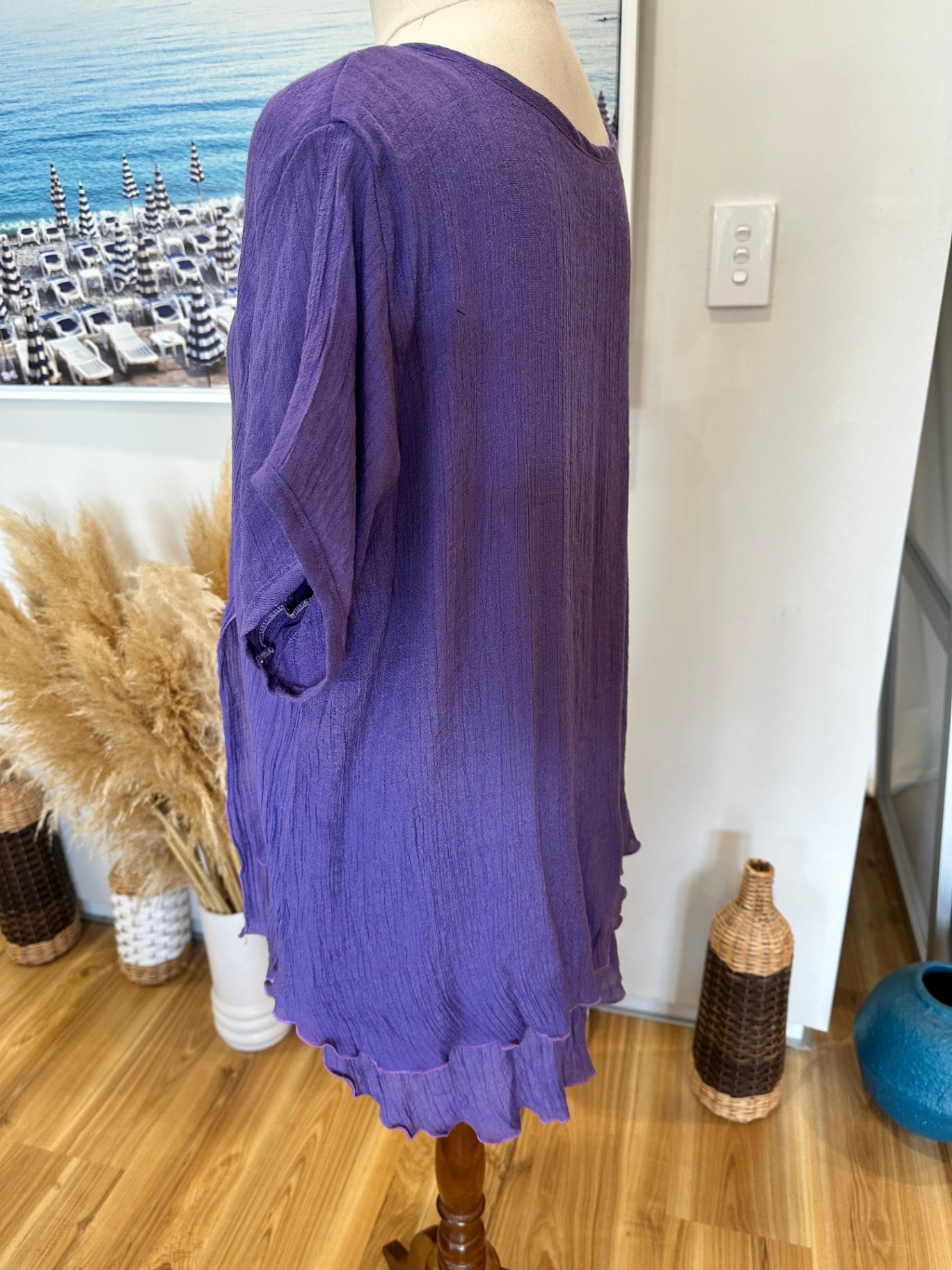 Wahine Blouse - Extra Large - Purple