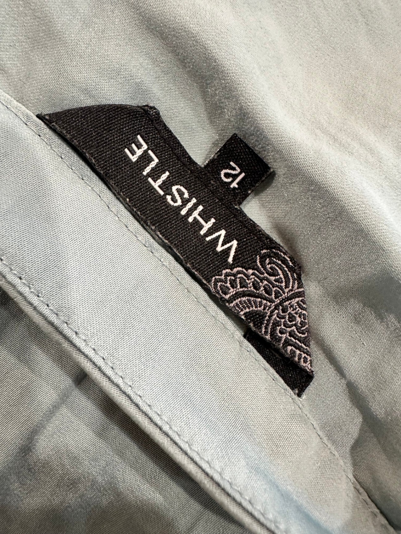 Whistle - Sleeveless Summer Top - Size 12 - Aqua / Grey