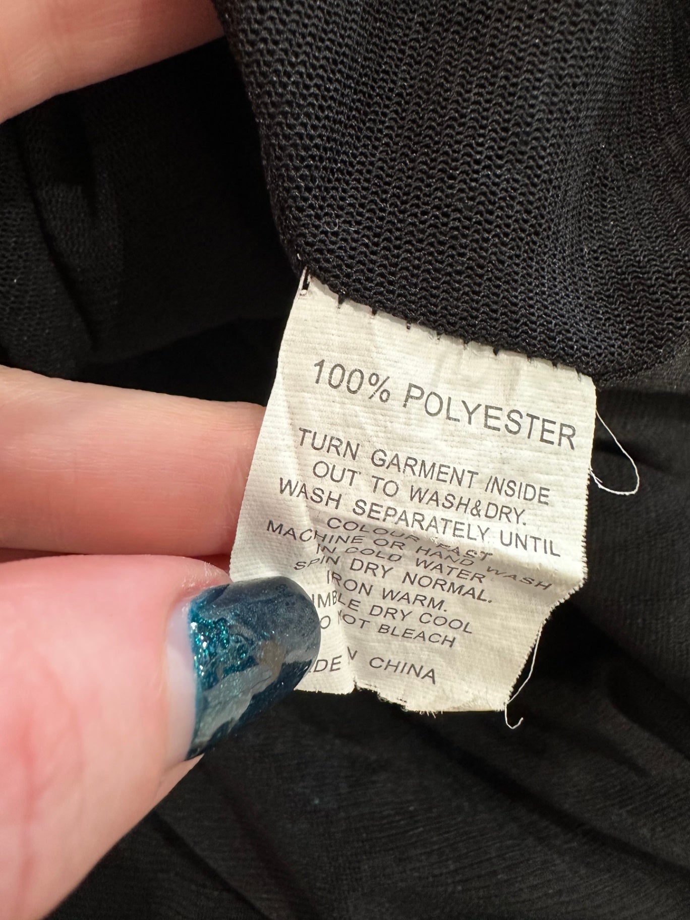 Merric Blouse - Size 14 - Black with blue and white floral pattern