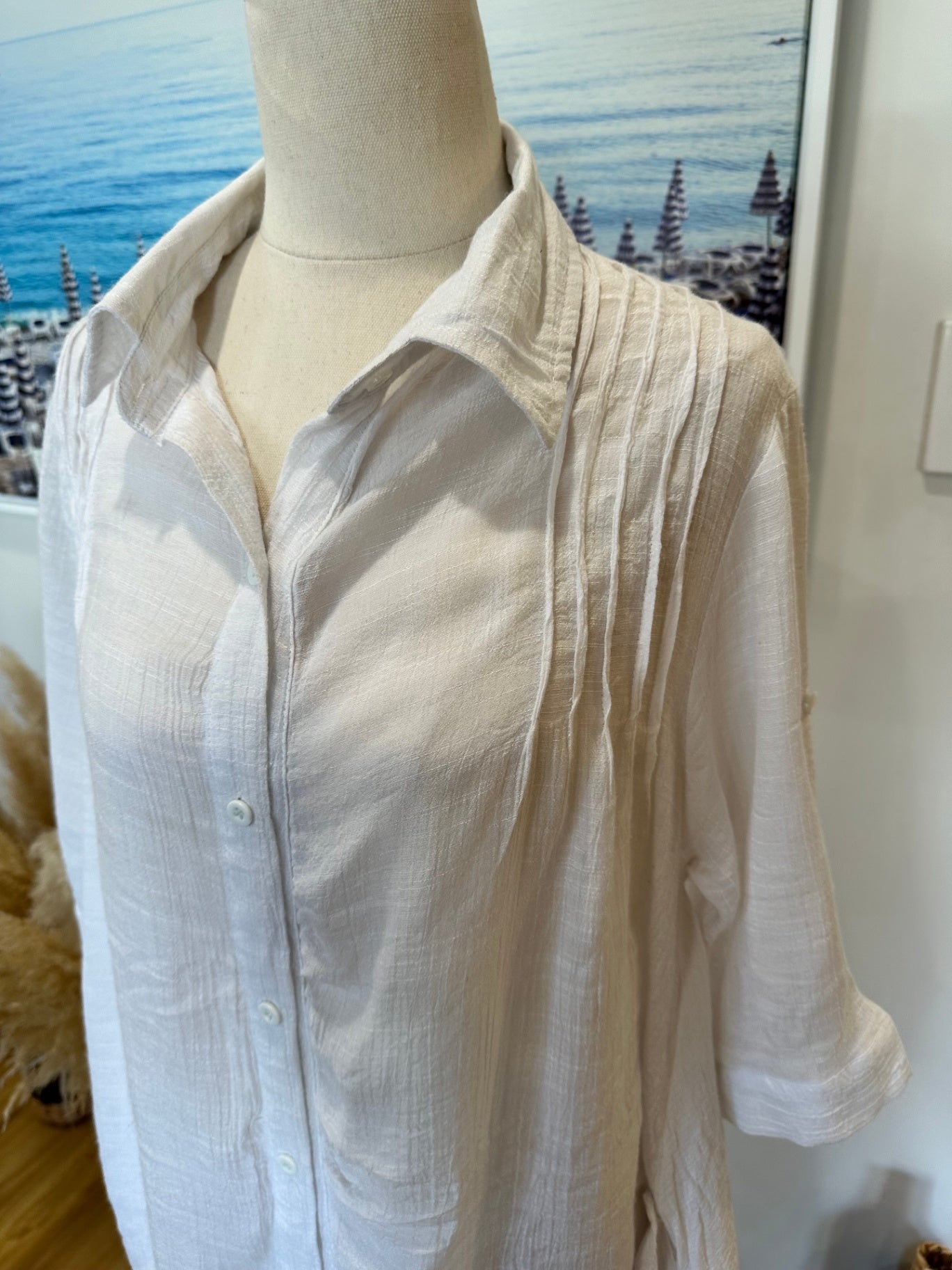 Summer Shirt - Size Large - White
