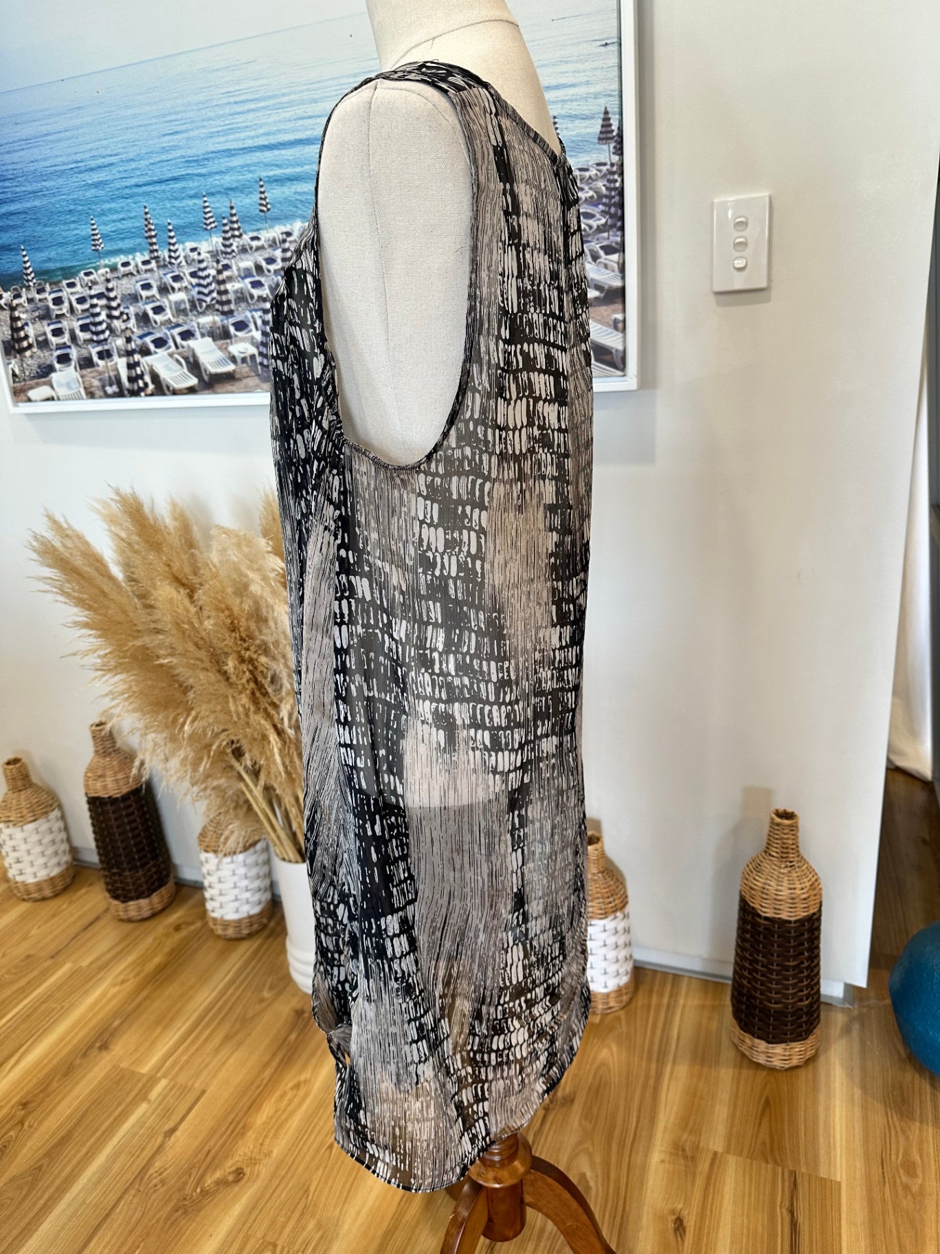 Scope - Dress - Size 14 - Black, Beige