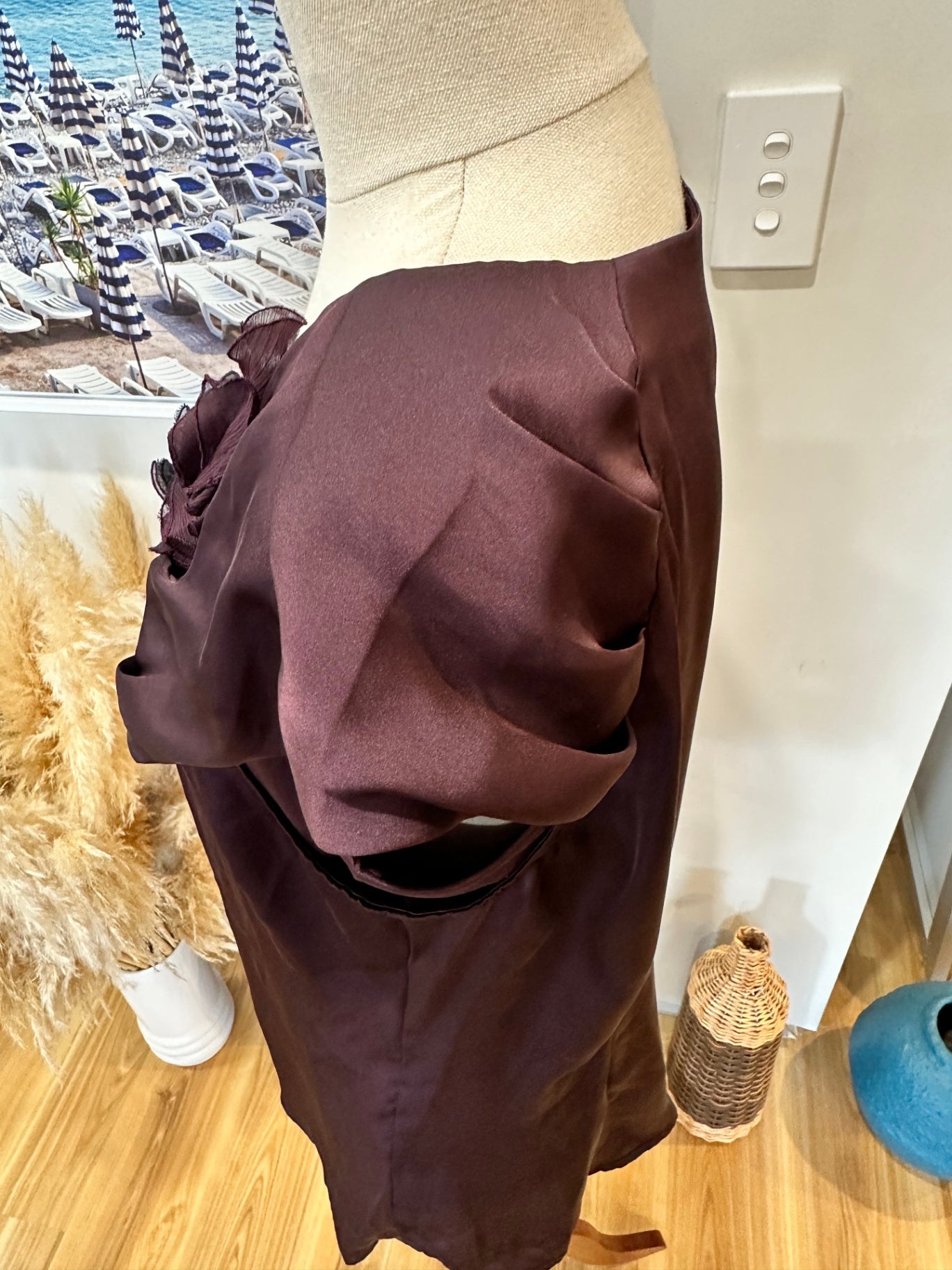 Rockmans Blouse - Size 14 - Burgundy