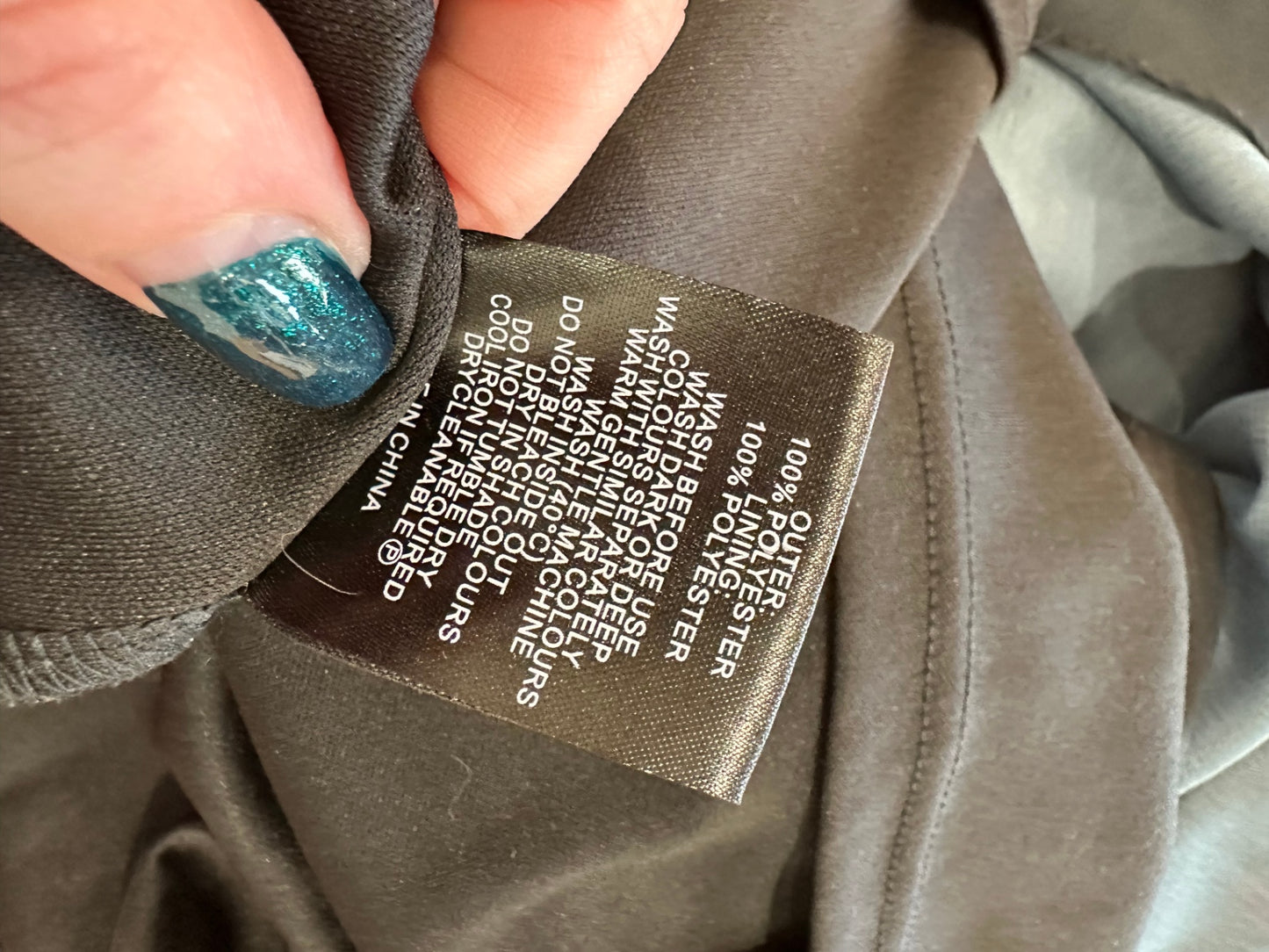 Whistle Dress - Size 10 - Black with shades of purple and pink [some pulls evident]