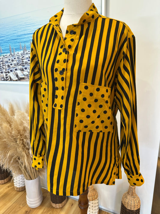 Vintage Shirt - Small - Yellow and Black
