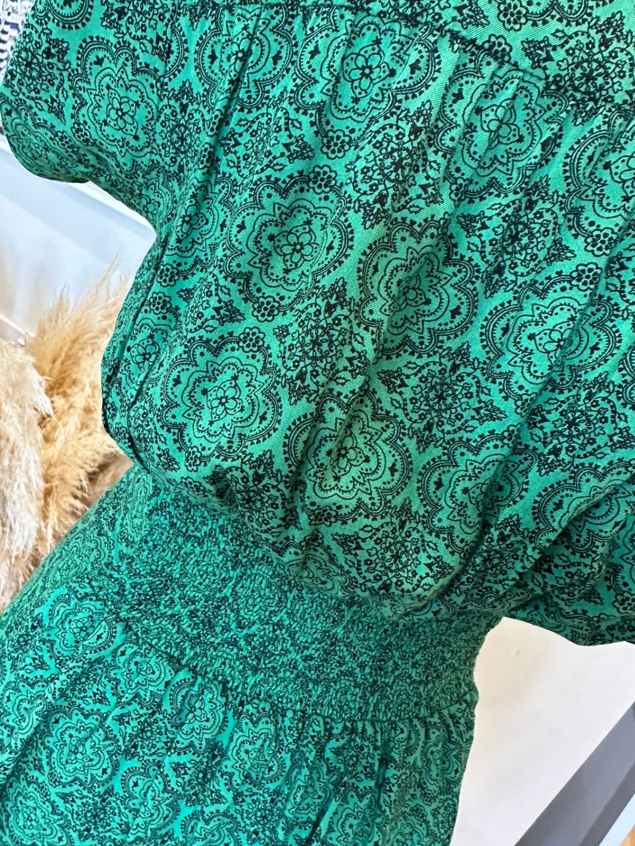 The Industree - Bohemian Dress - Small - Green