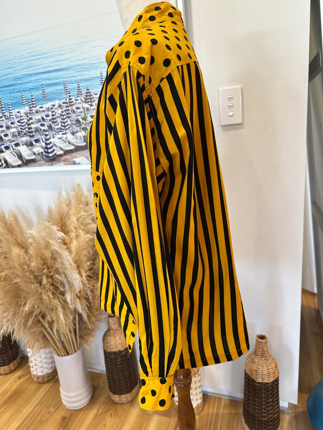 Vintage Shirt - Small - Yellow and Black