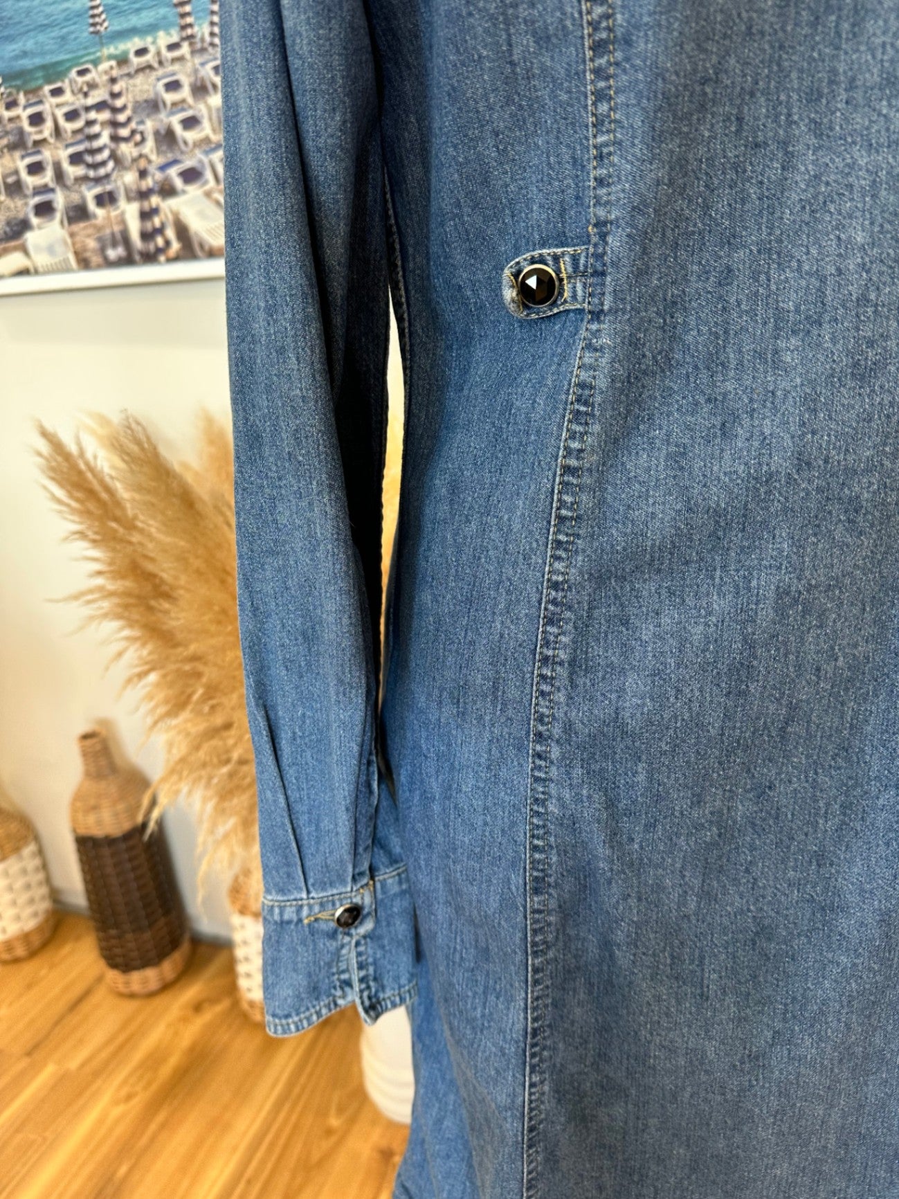 Vintage 90's - Denim Dress - Medium - 100% Cotton