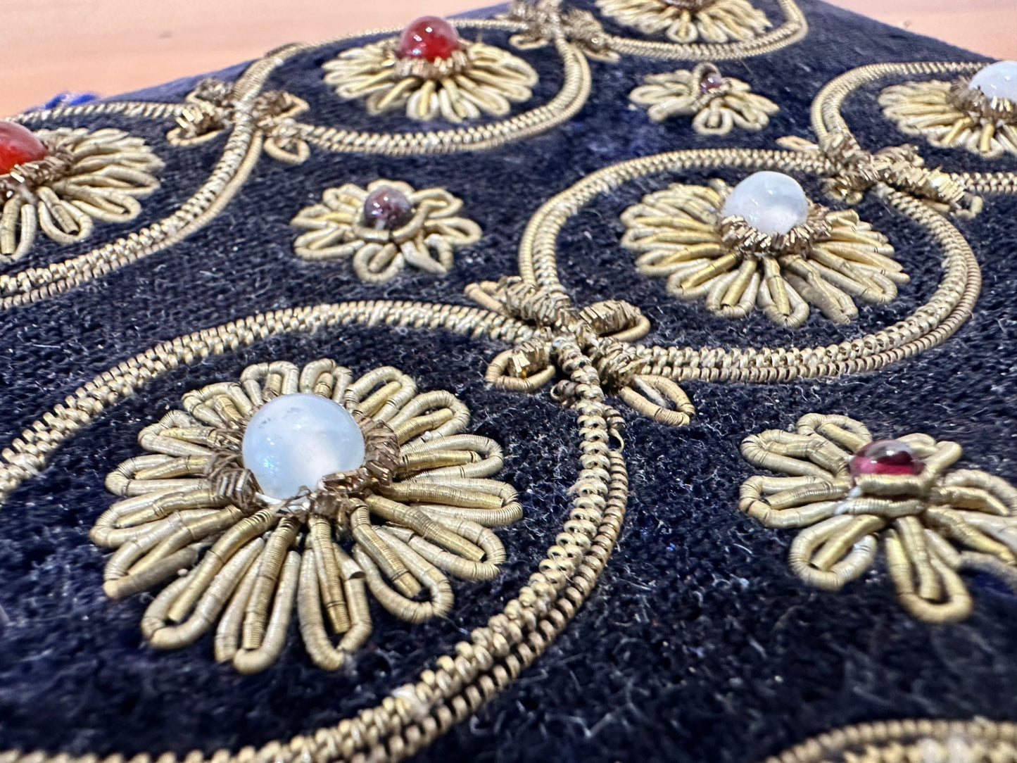 Vintage Bag - Navy Blue [some wear on strap, and purse itself]