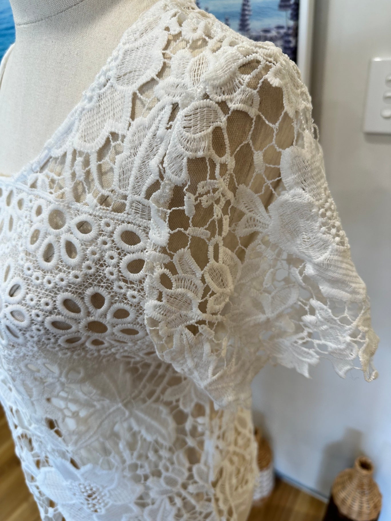 Lace Blouse - Size Small - White