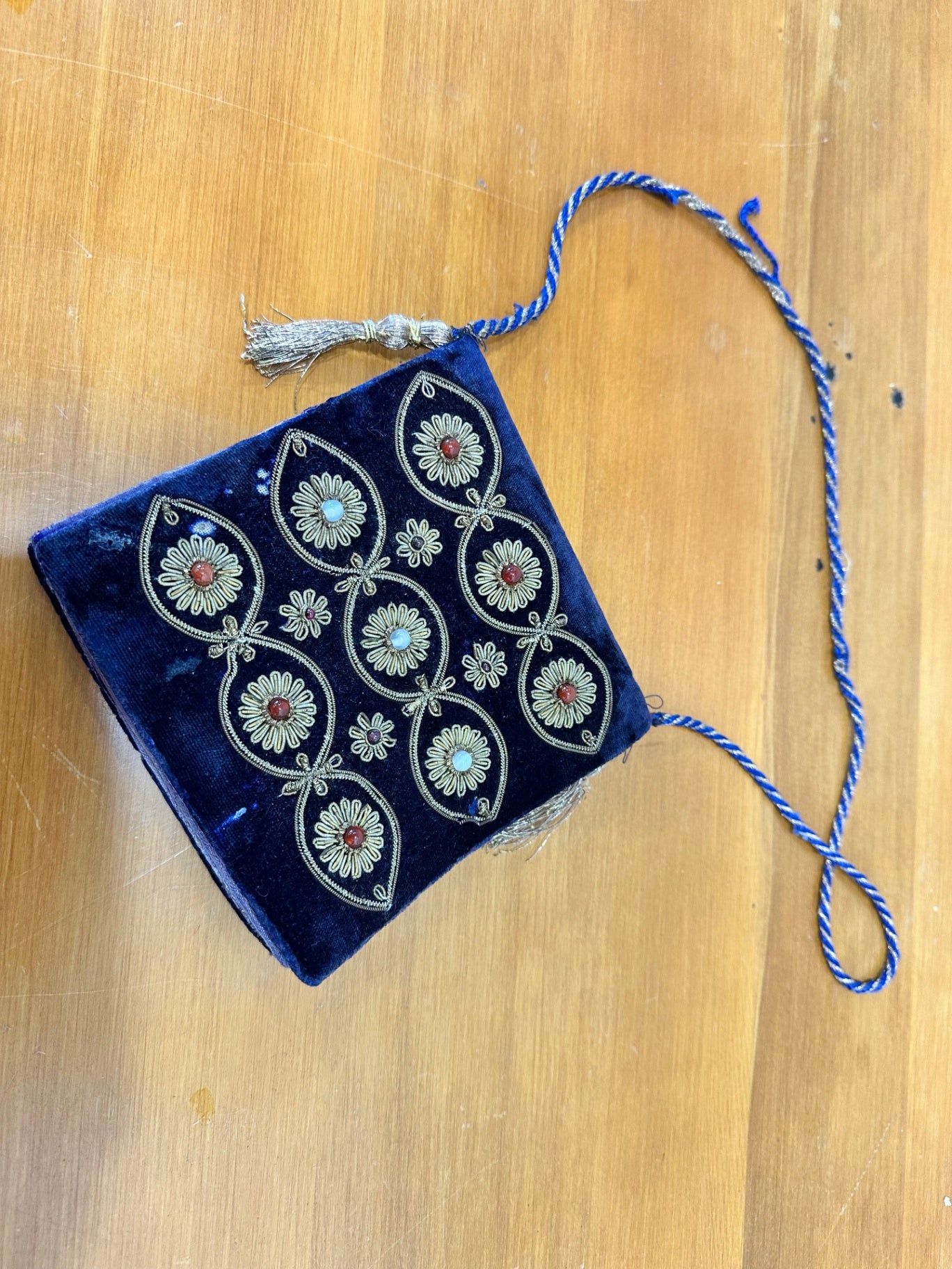 Vintage Bag - Navy Blue [some wear on strap, and purse itself]