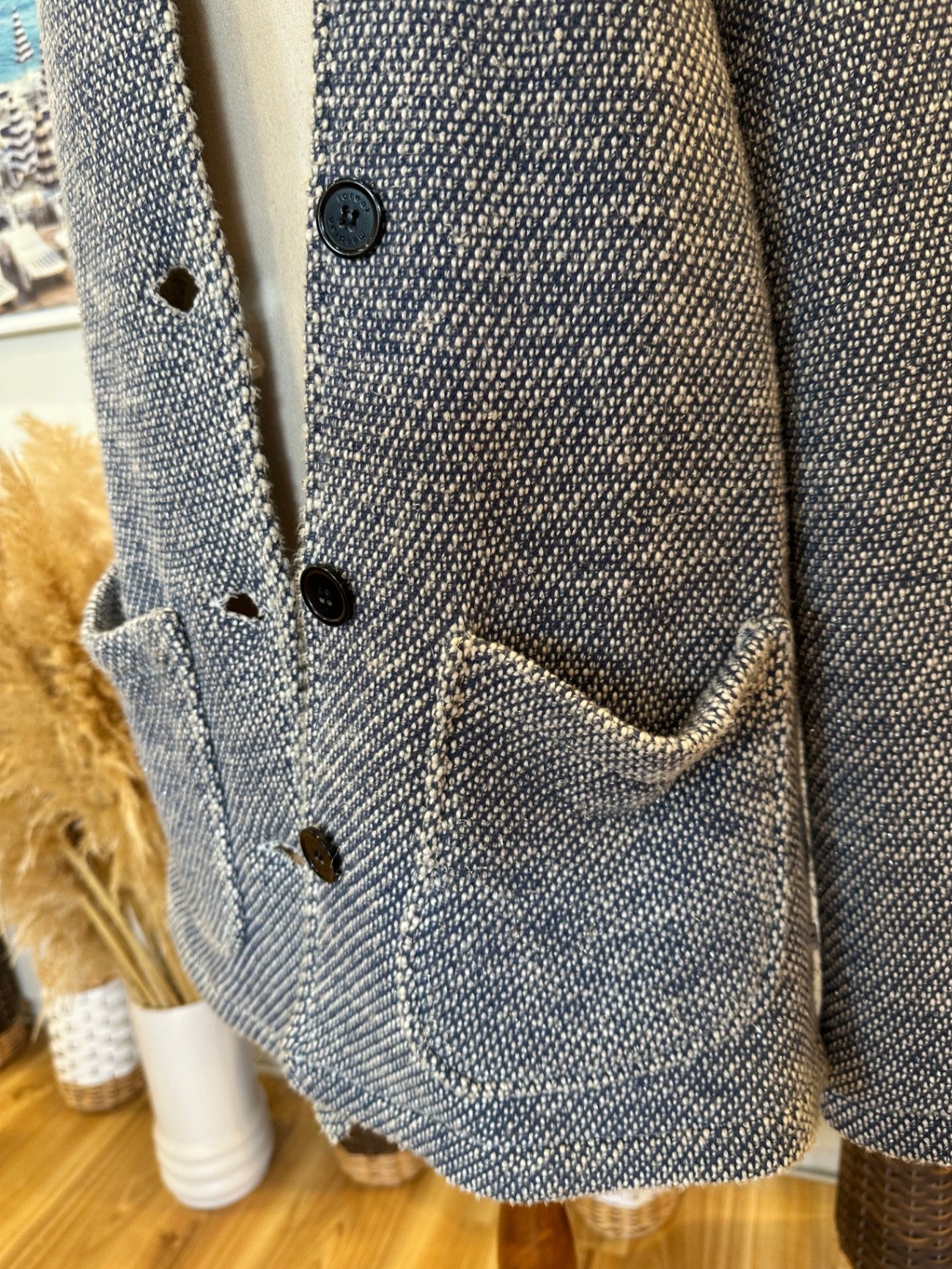 Loreak Mendian - Jacket / Blazer - Size Small - Blue / White / Silver