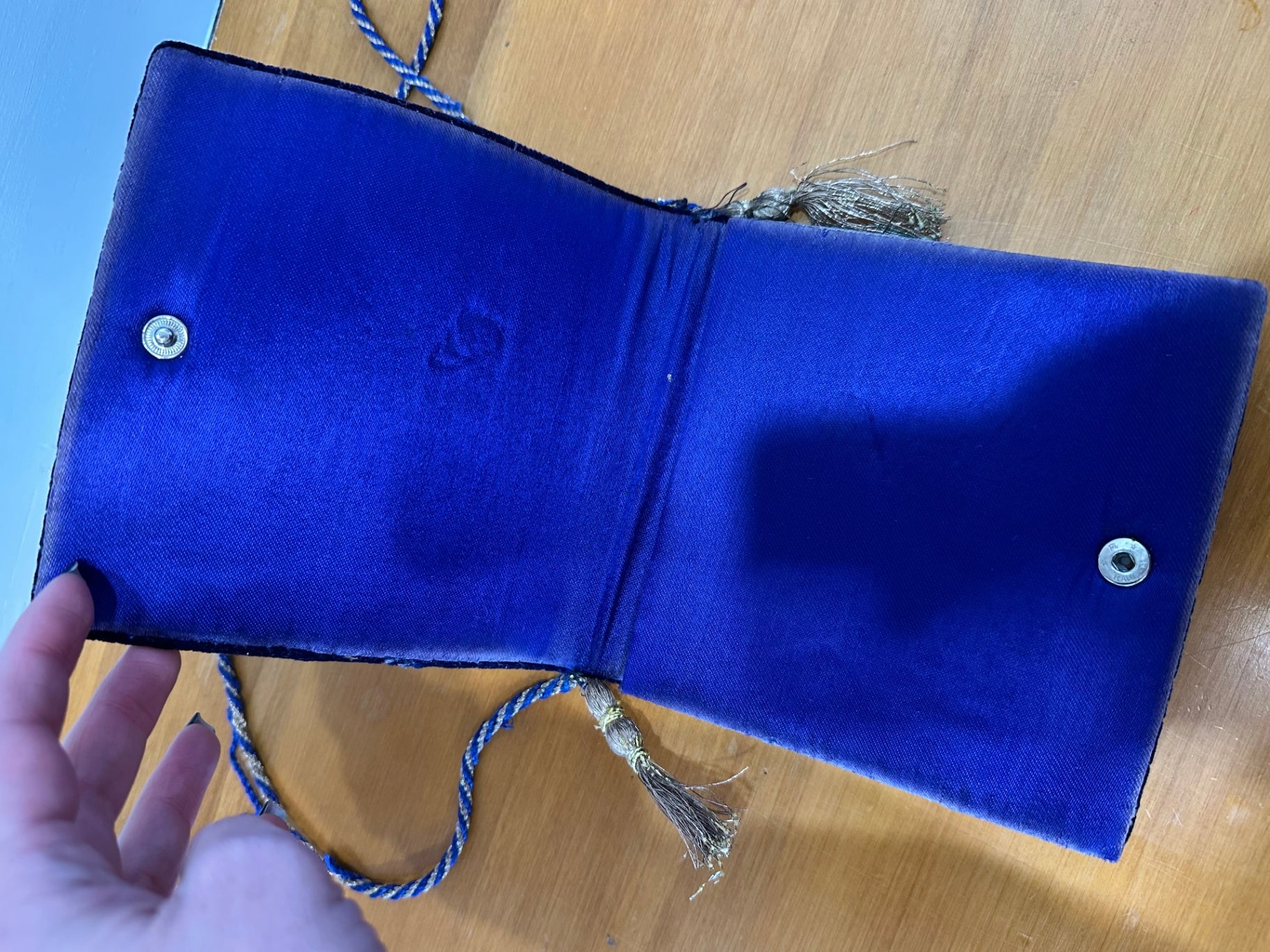 Vintage Bag - Navy Blue [some wear on strap, and purse itself]