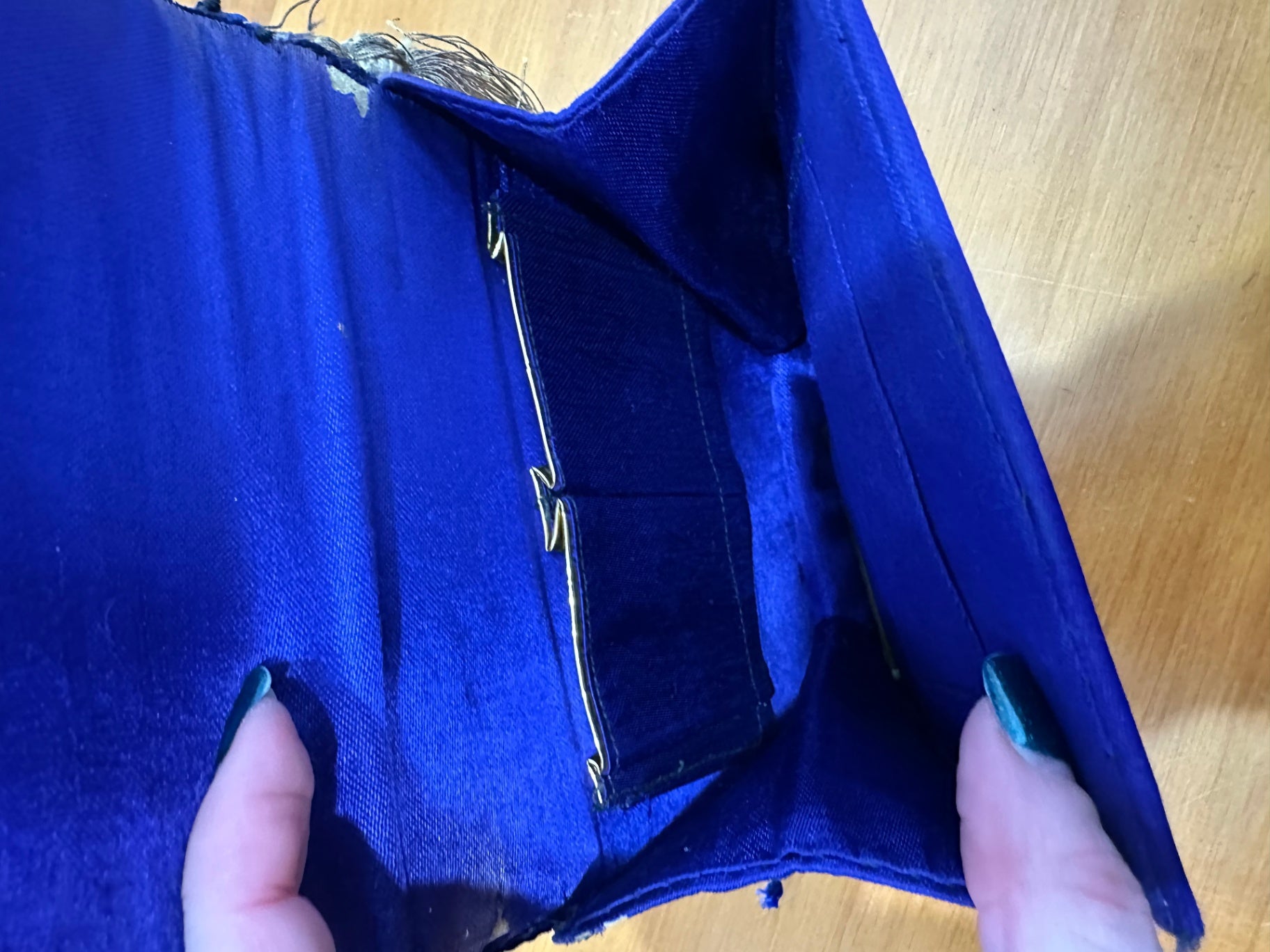 Vintage Bag - Navy Blue [some wear on strap, and purse itself]