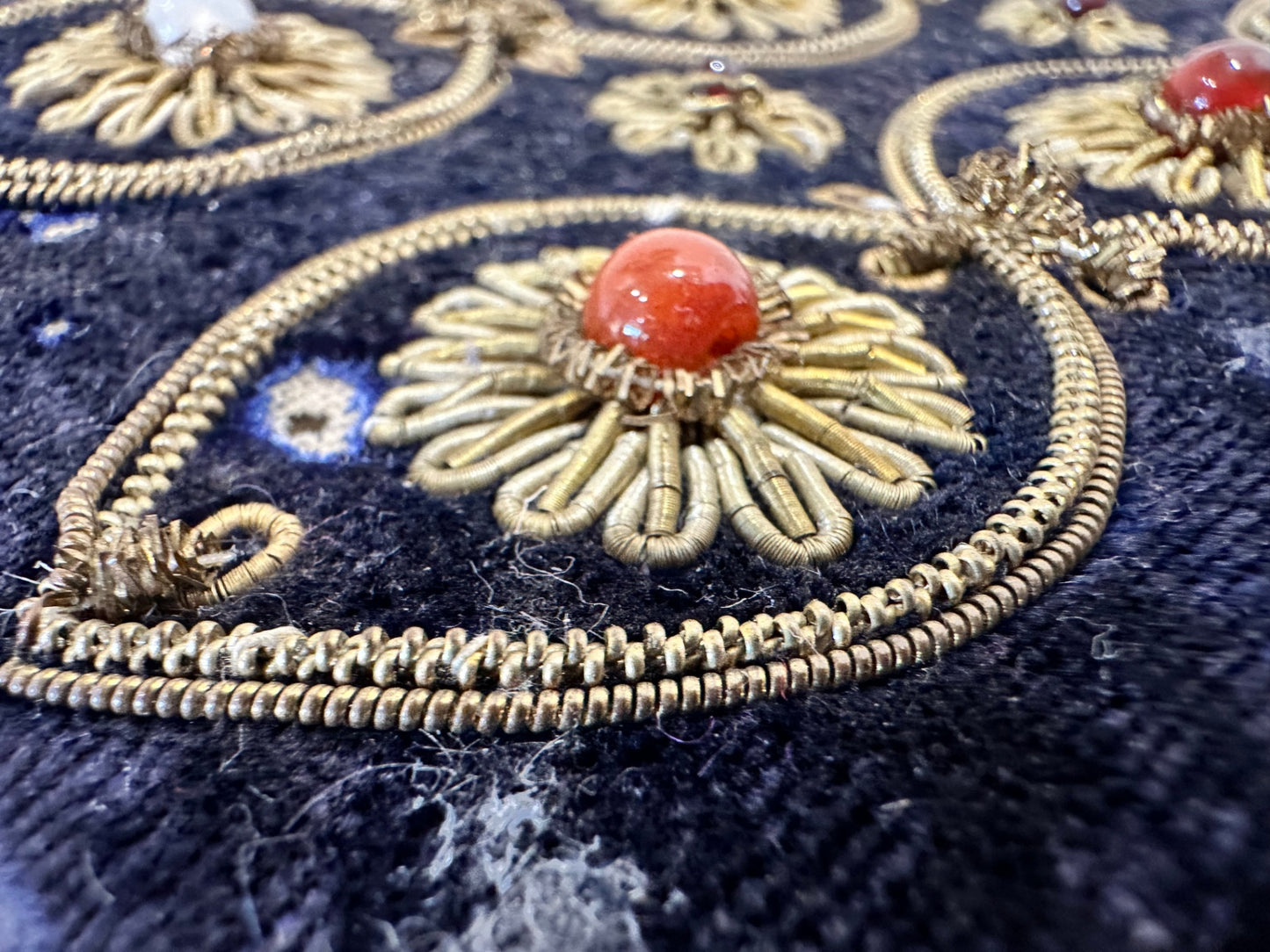 Vintage Bag - Navy Blue [some wear on strap, and purse itself]