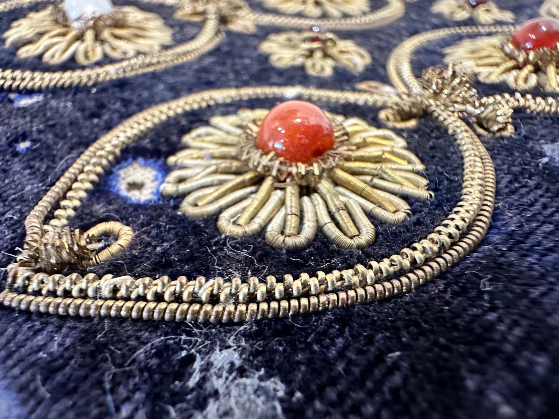 Vintage Bag - Navy Blue [some wear on strap, and purse itself]