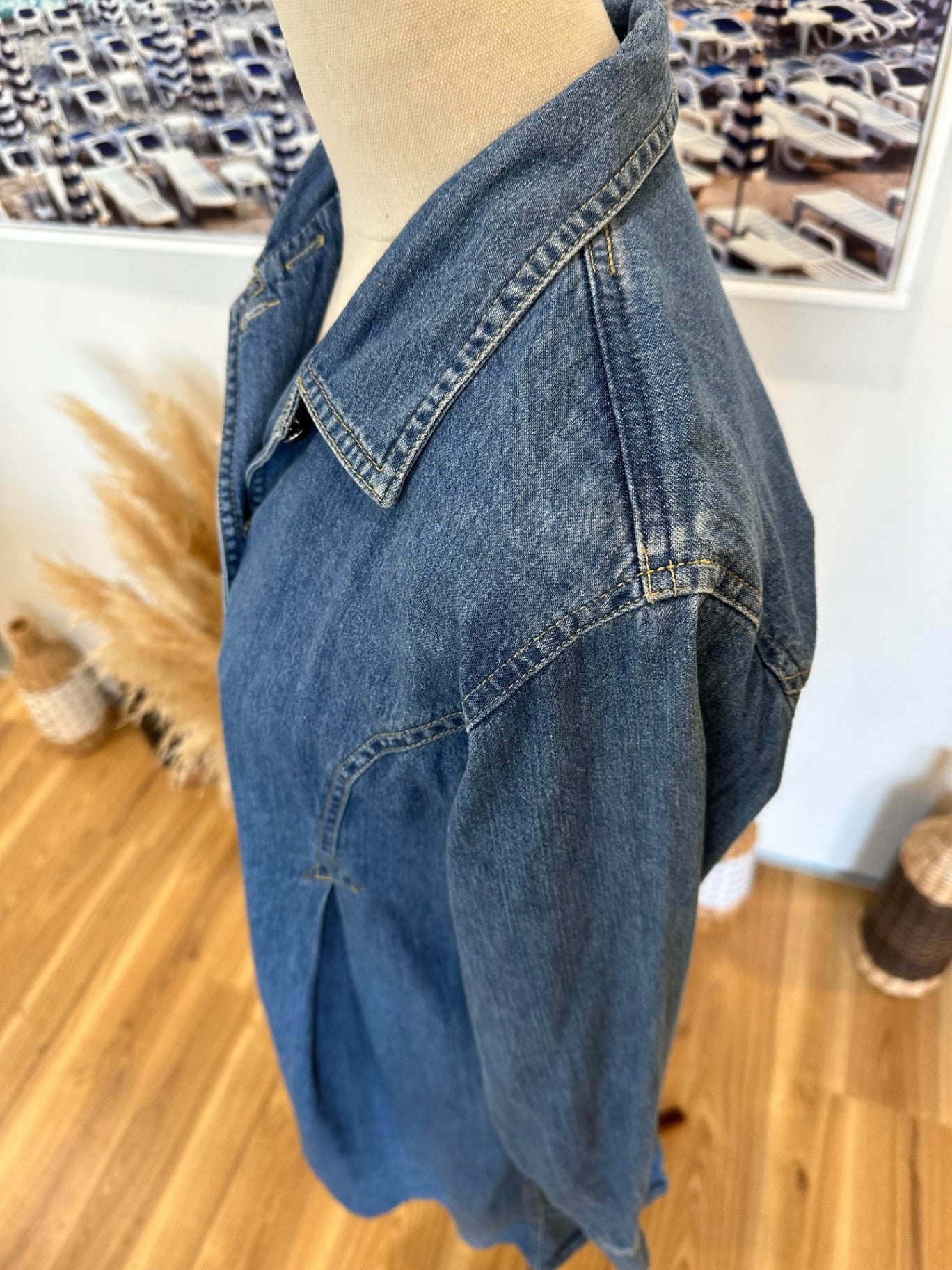 Vintage 90's - Denim Dress - Medium - 100% Cotton