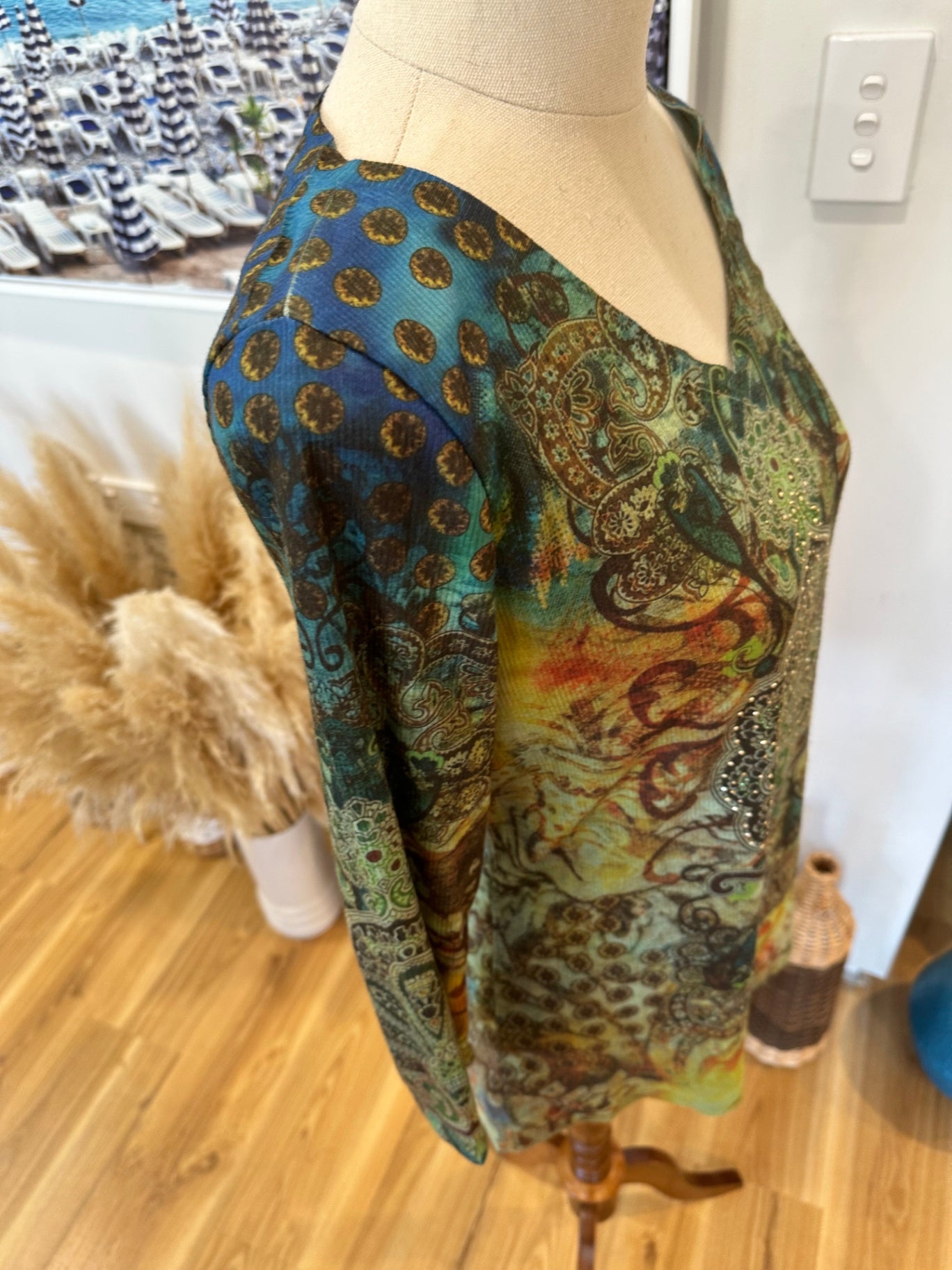 Bohemian Top - 3/4 sleeve - Small