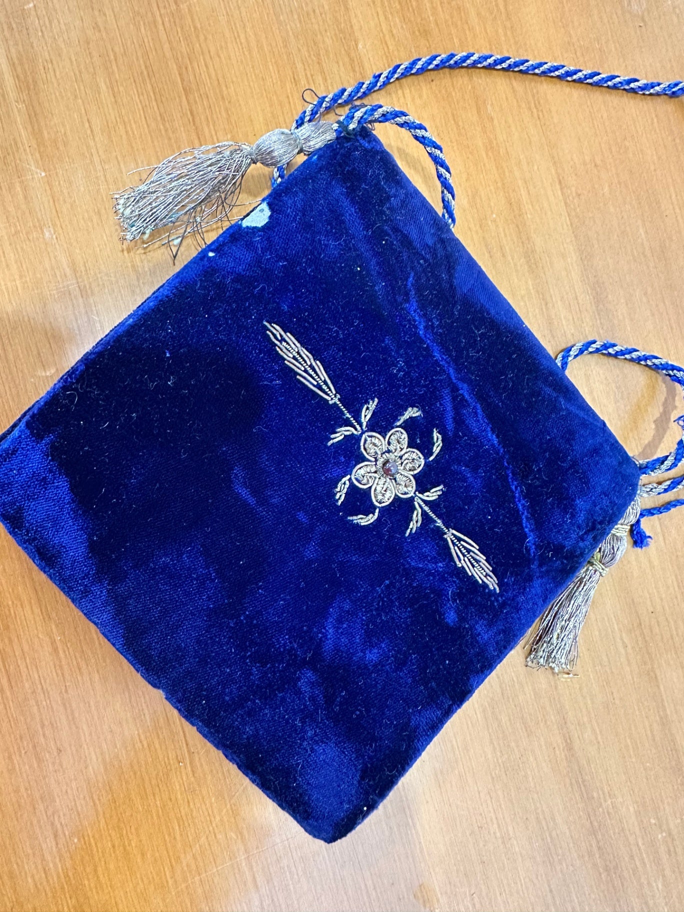 Vintage Bag - Navy Blue [some wear on strap, and purse itself]