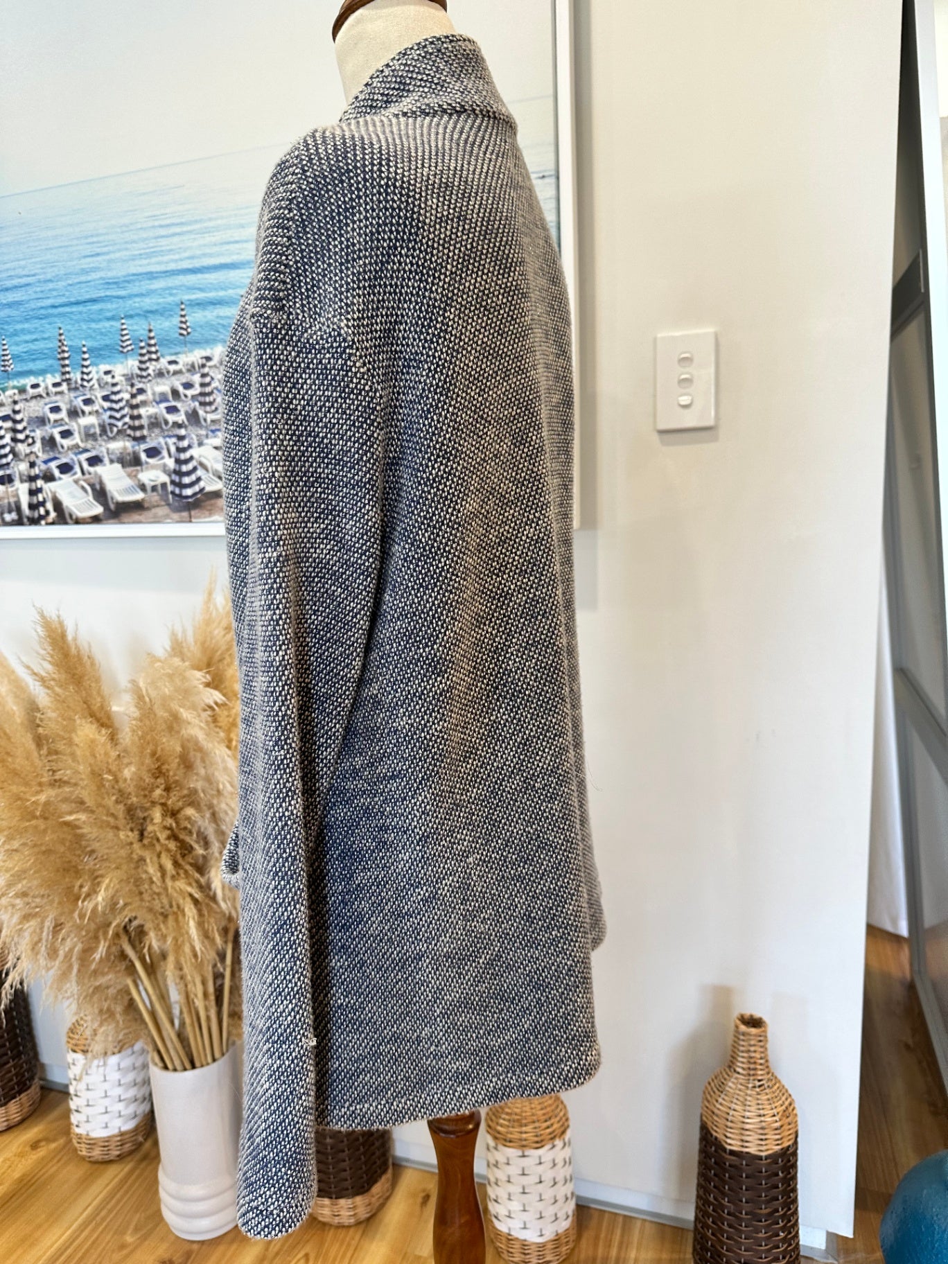 Loreak Mendian - Jacket / Blazer - Size Small - Blue / White / Silver