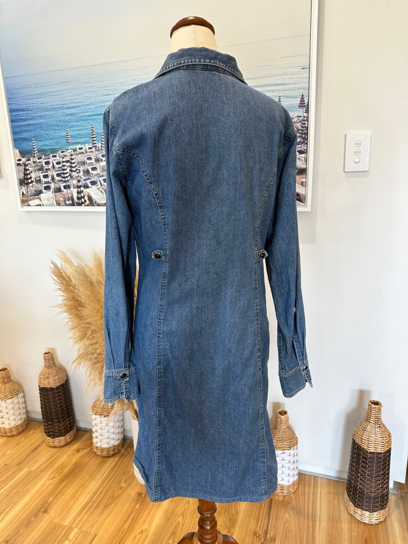 Vintage 90's - Denim Dress - Medium - 100% Cotton