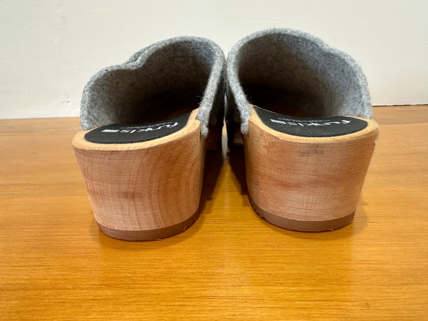 Funkis - Clogs - Grey Felt - Size 38 - RRP $180