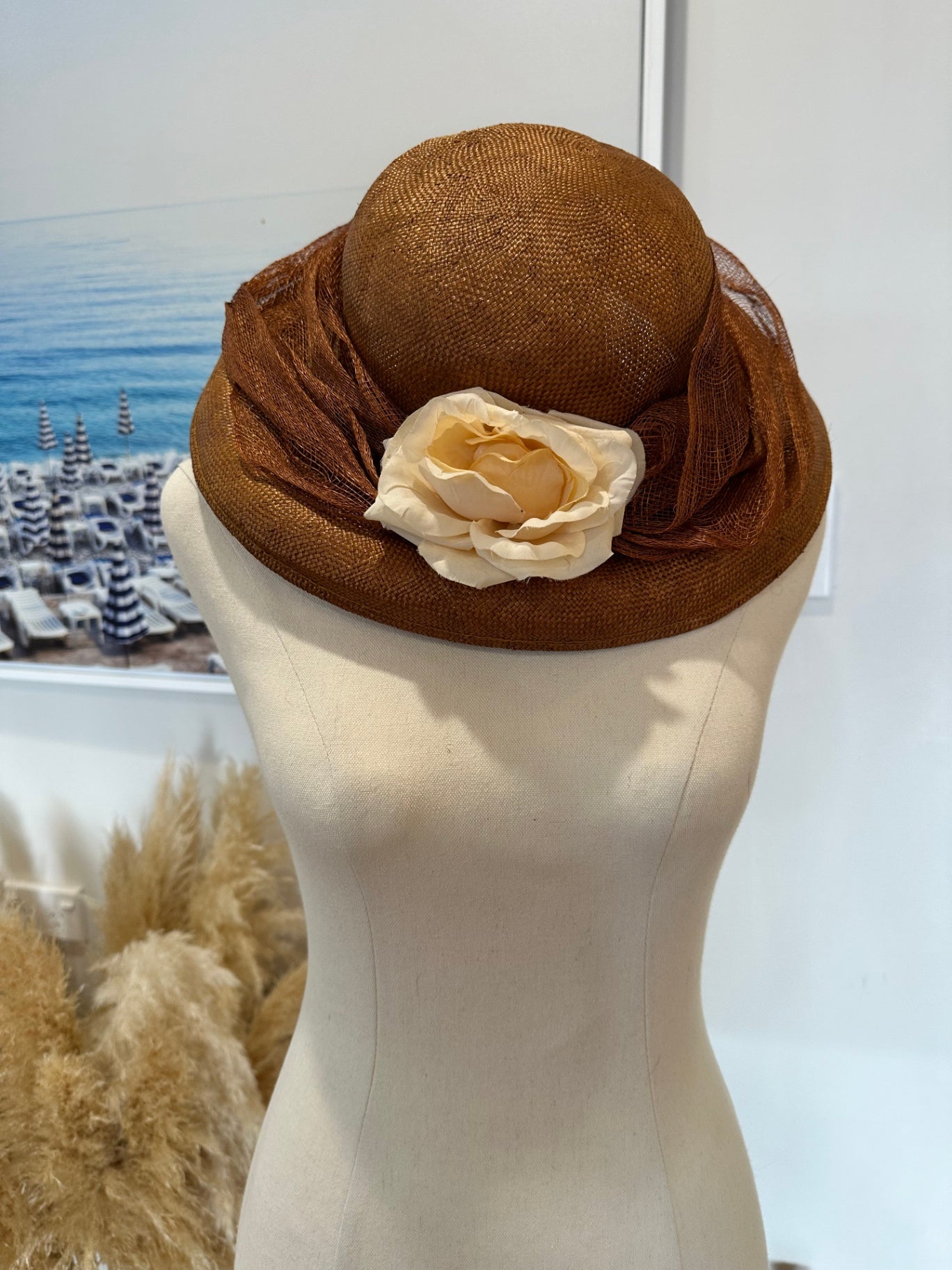 Race Day Hat - Tan Brown
