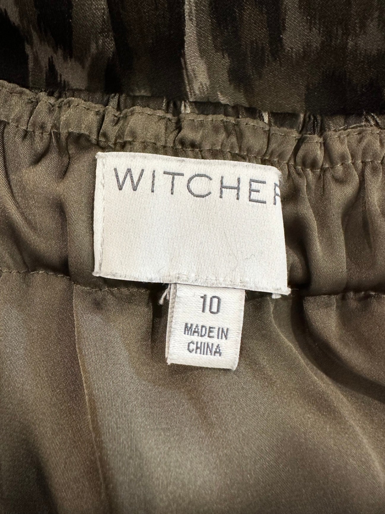 Witchery - Skirt - Size 10 - Black and brown leopard print