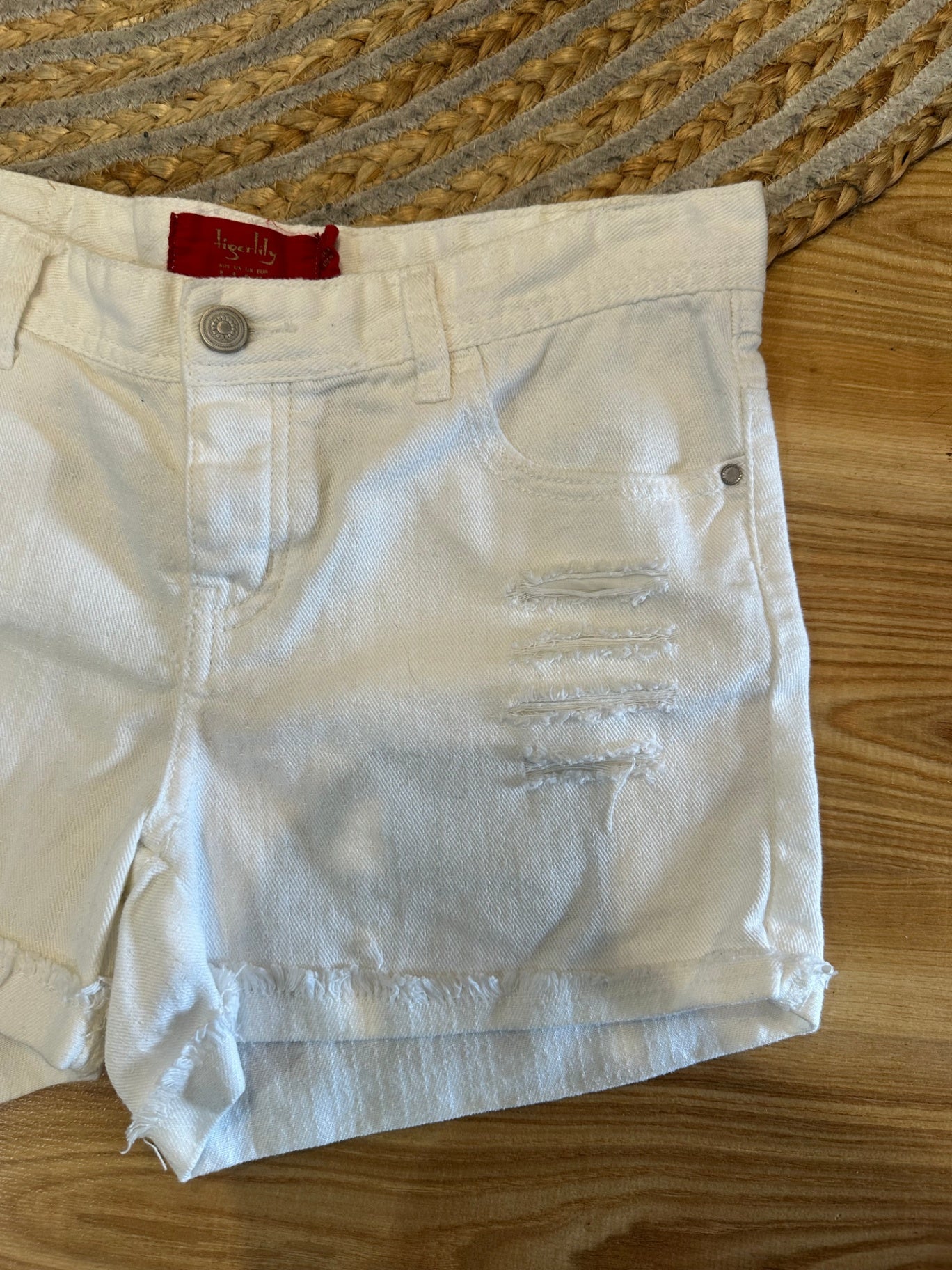Tigerlily - Denim Shorts - Size 8 - White