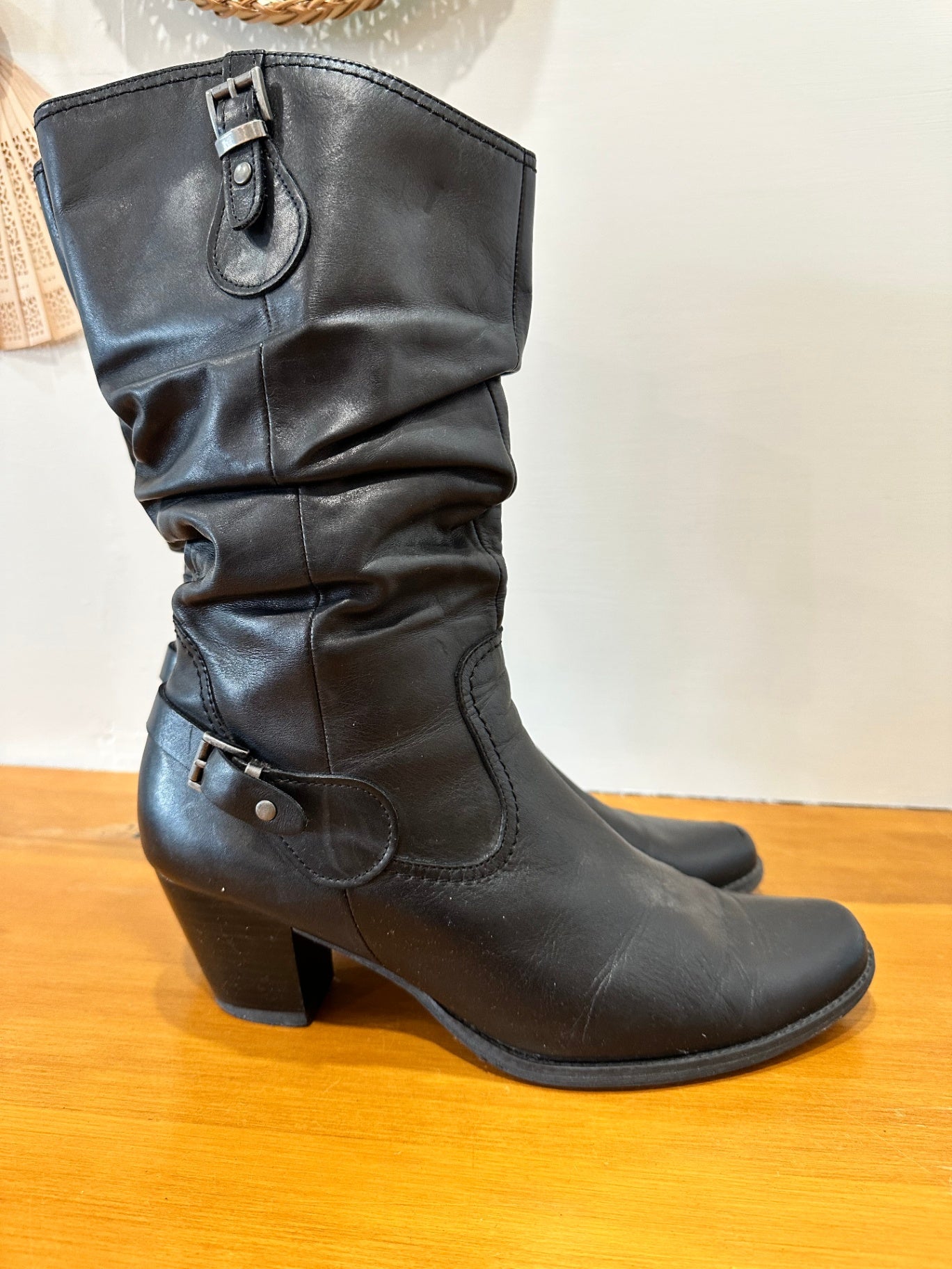 Gino Ventori - Leather Boots - Size EU 42 - Black