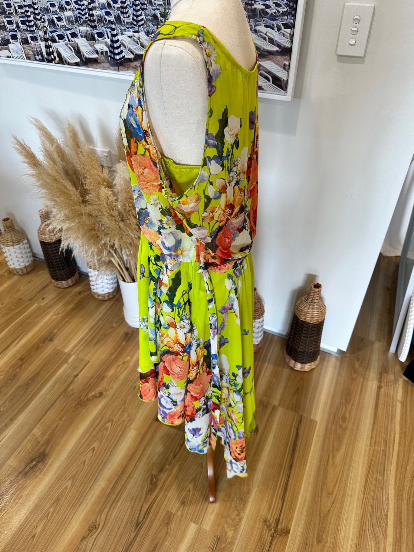 Pagani - Race Day Dress - Size 16 - Neon + Florals