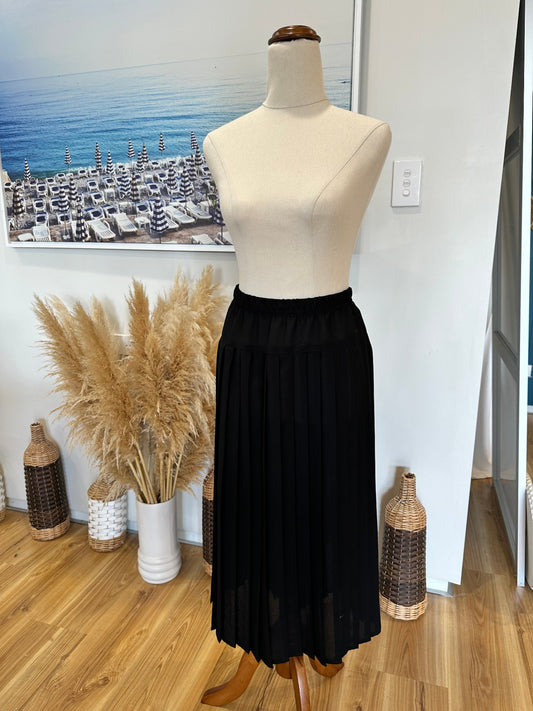 Vintage Bonds - Pleated Skirt - Size 16 - Black