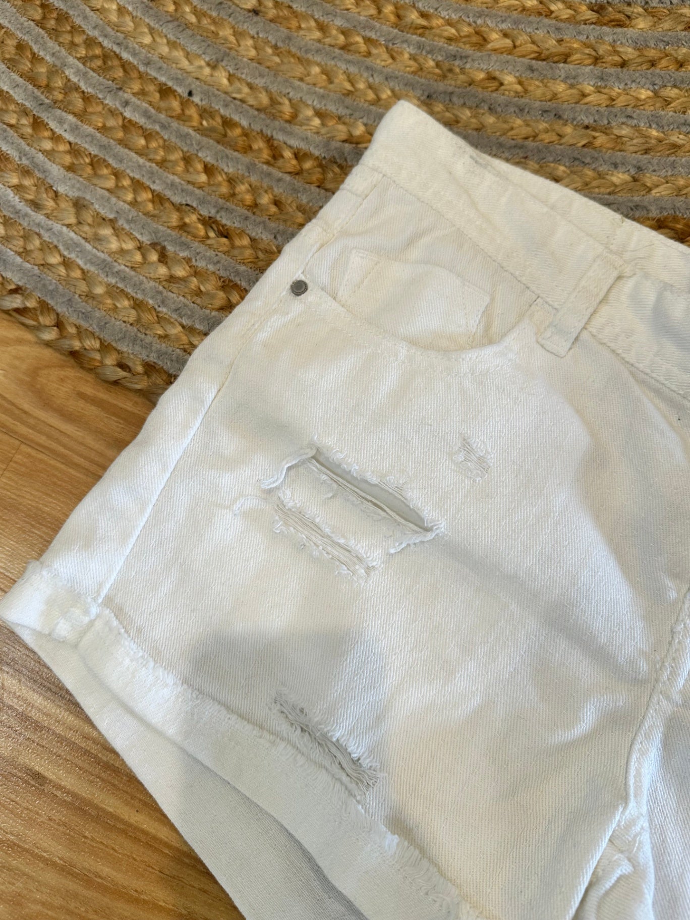 Tigerlily - Denim Shorts - Size 8 - White