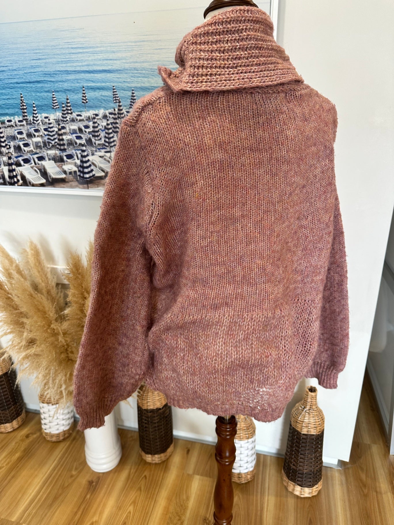 Holmes + Fallon - Jumper - Large - Blush Pink - 7% Wool & 13% Angora