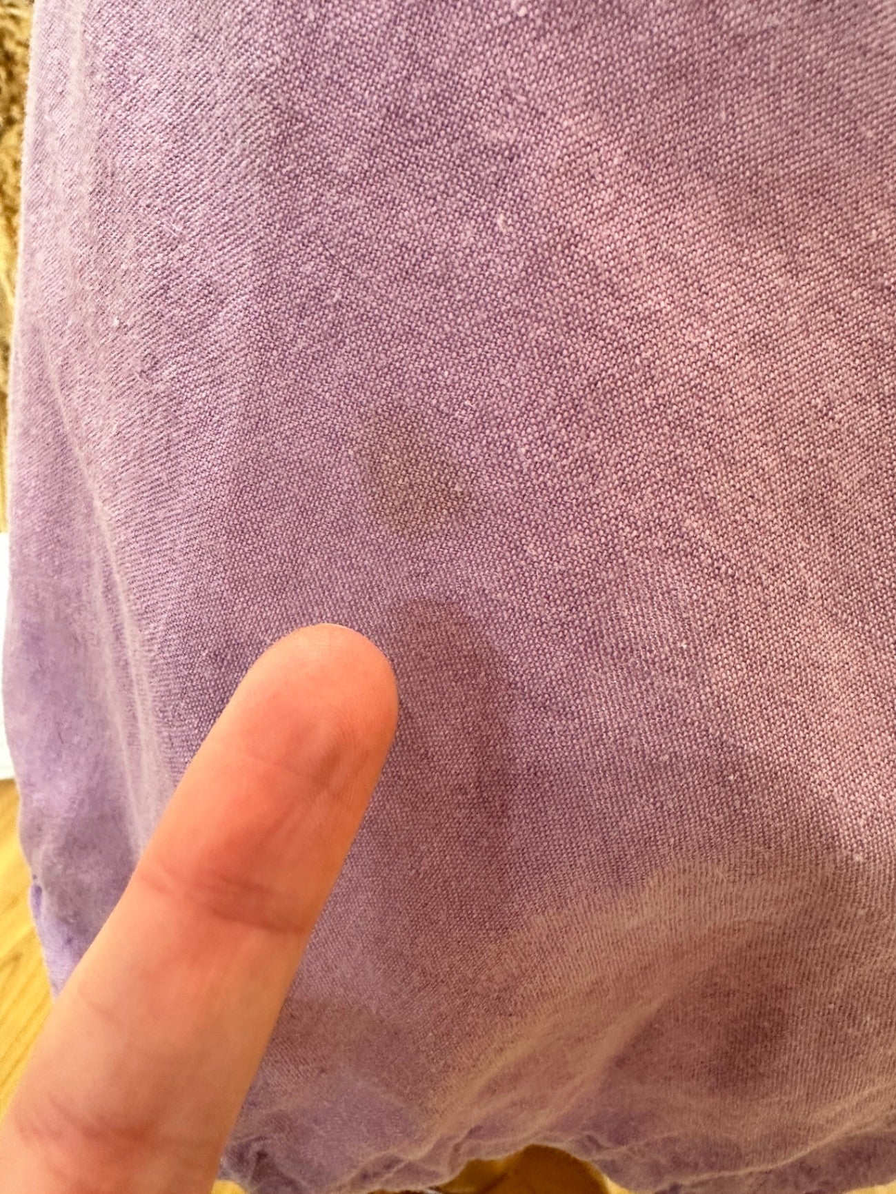 Gorman Dress - Size 12 - Lavender - 50% Cotton + 50% Linen [Some light staining]