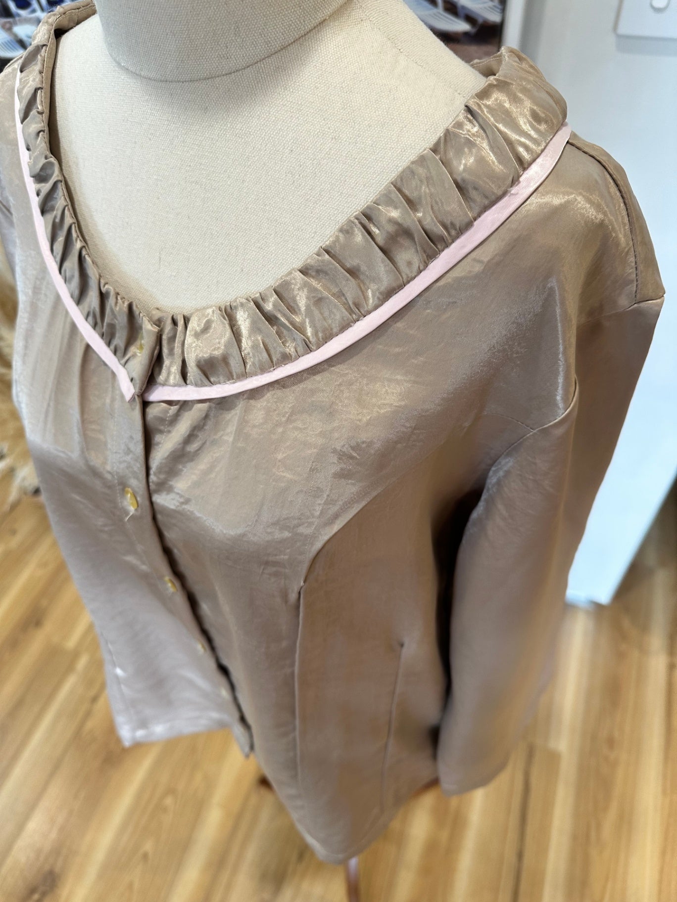 Eclipse - Blouse - Size 16 - Blush Pink + Beige