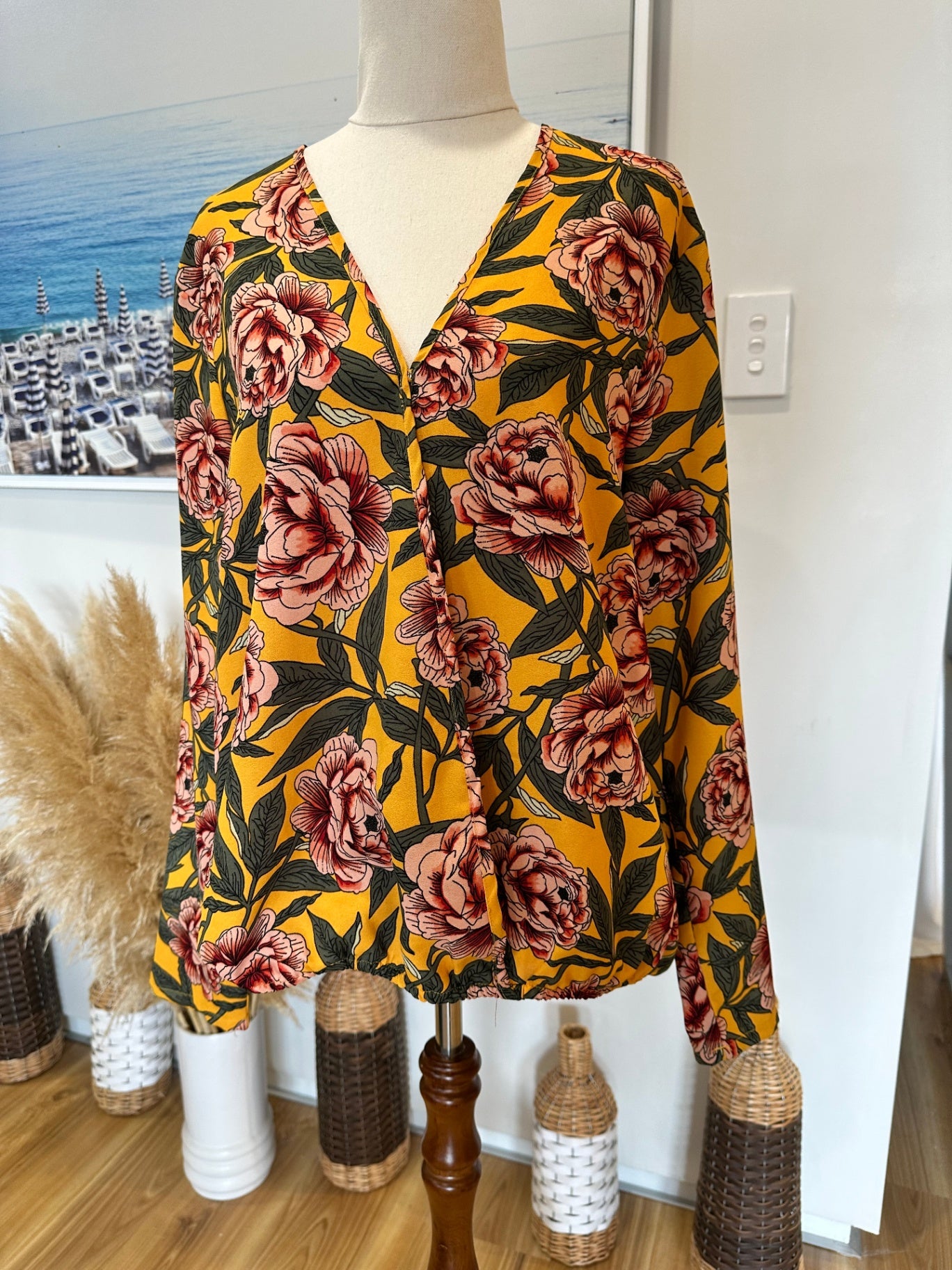 Boohoo Blouse - Size 14 - Yellow