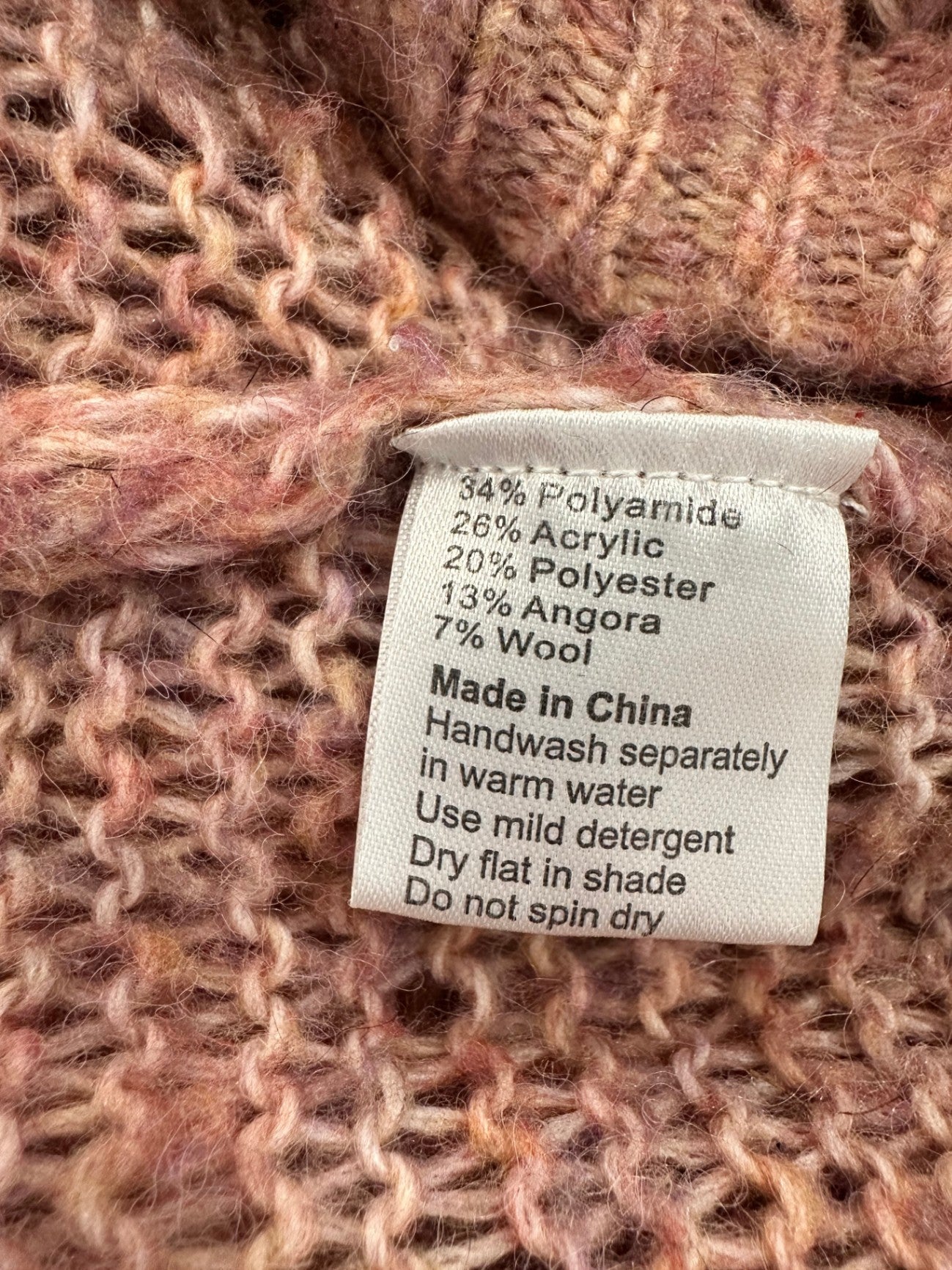 Holmes + Fallon - Jumper - Large - Blush Pink - 7% Wool & 13% Angora