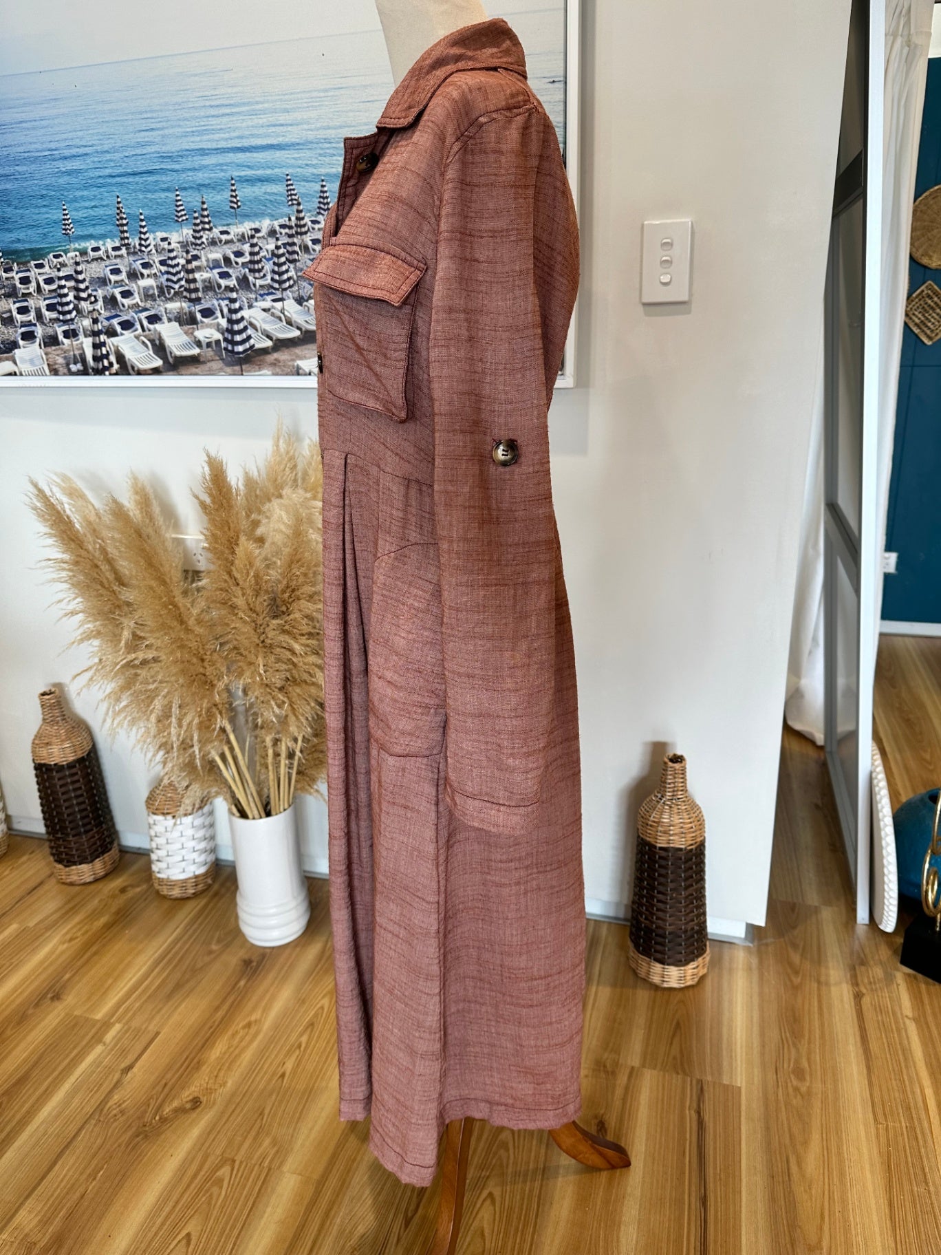 Jaase - Dress - Large - Rust Brown