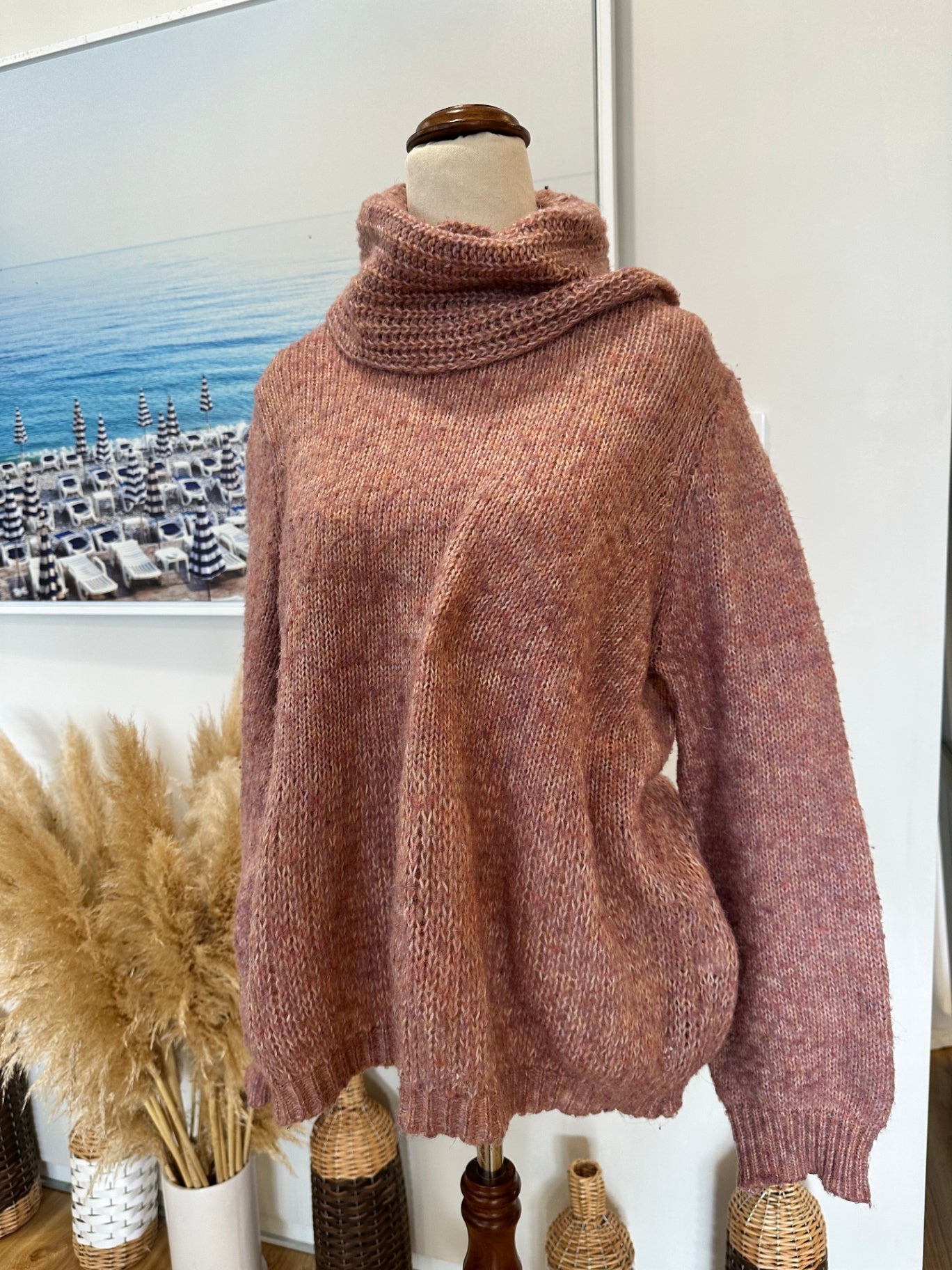 Holmes + Fallon - Jumper - Large - Blush Pink - 7% Wool & 13% Angora