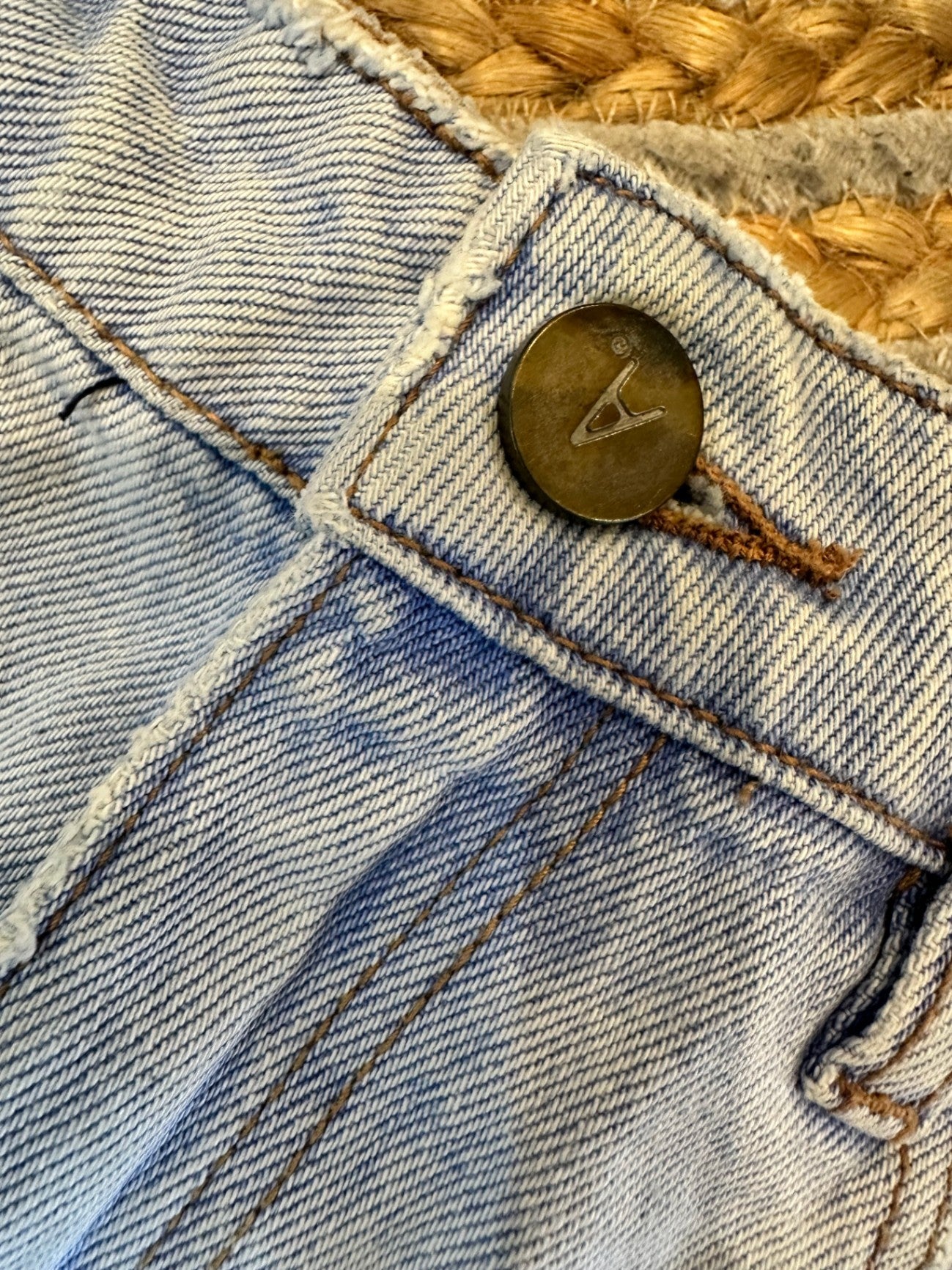 Abrand - Cropped Shorts - Size 8 - Light Blue