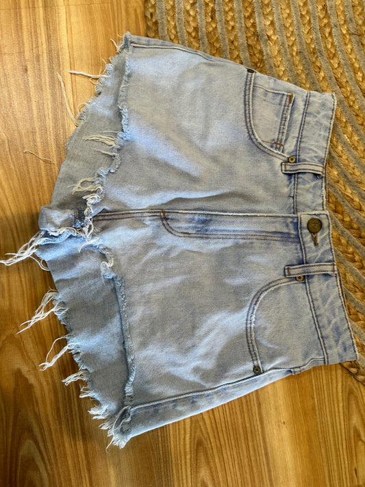 Abrand - Cropped Shorts - Size 8 - Light Blue