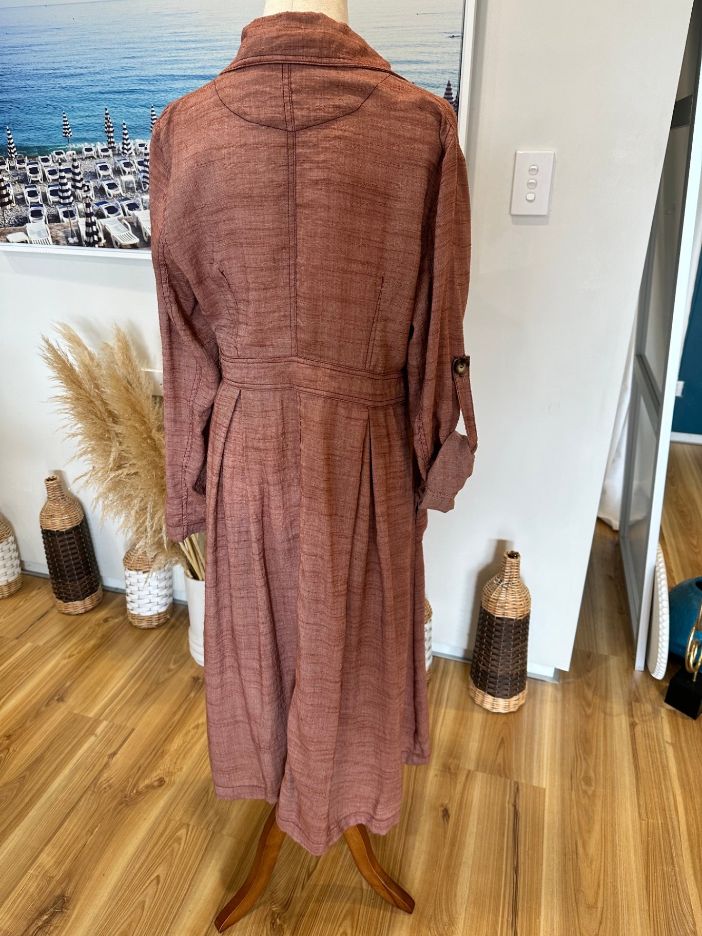 Jaase - Dress - Large - Rust Brown
