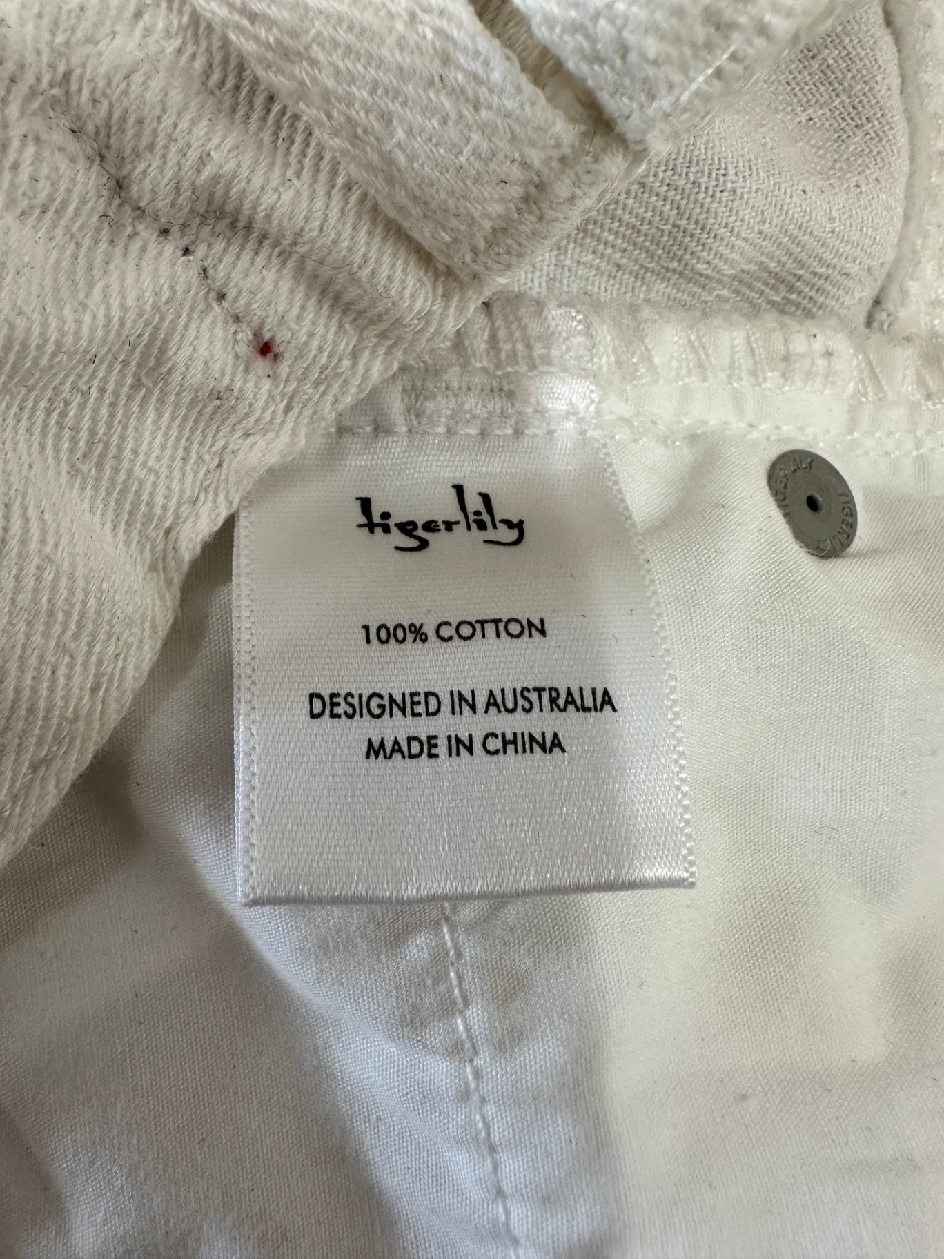 Tigerlily - Denim Shorts - Size 8 - White