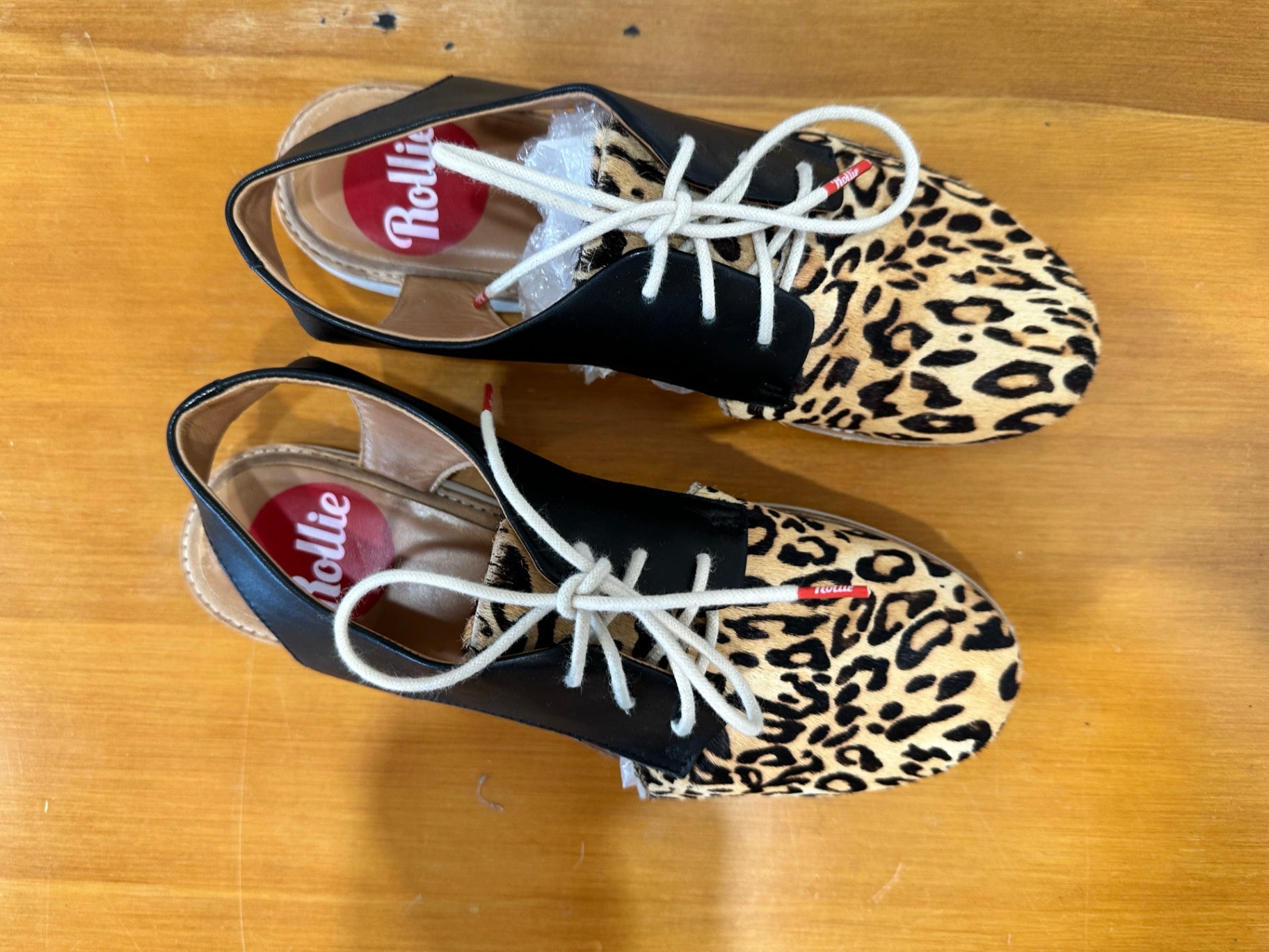 Rollie Sandals - Size EU 38 - Leopard print and black