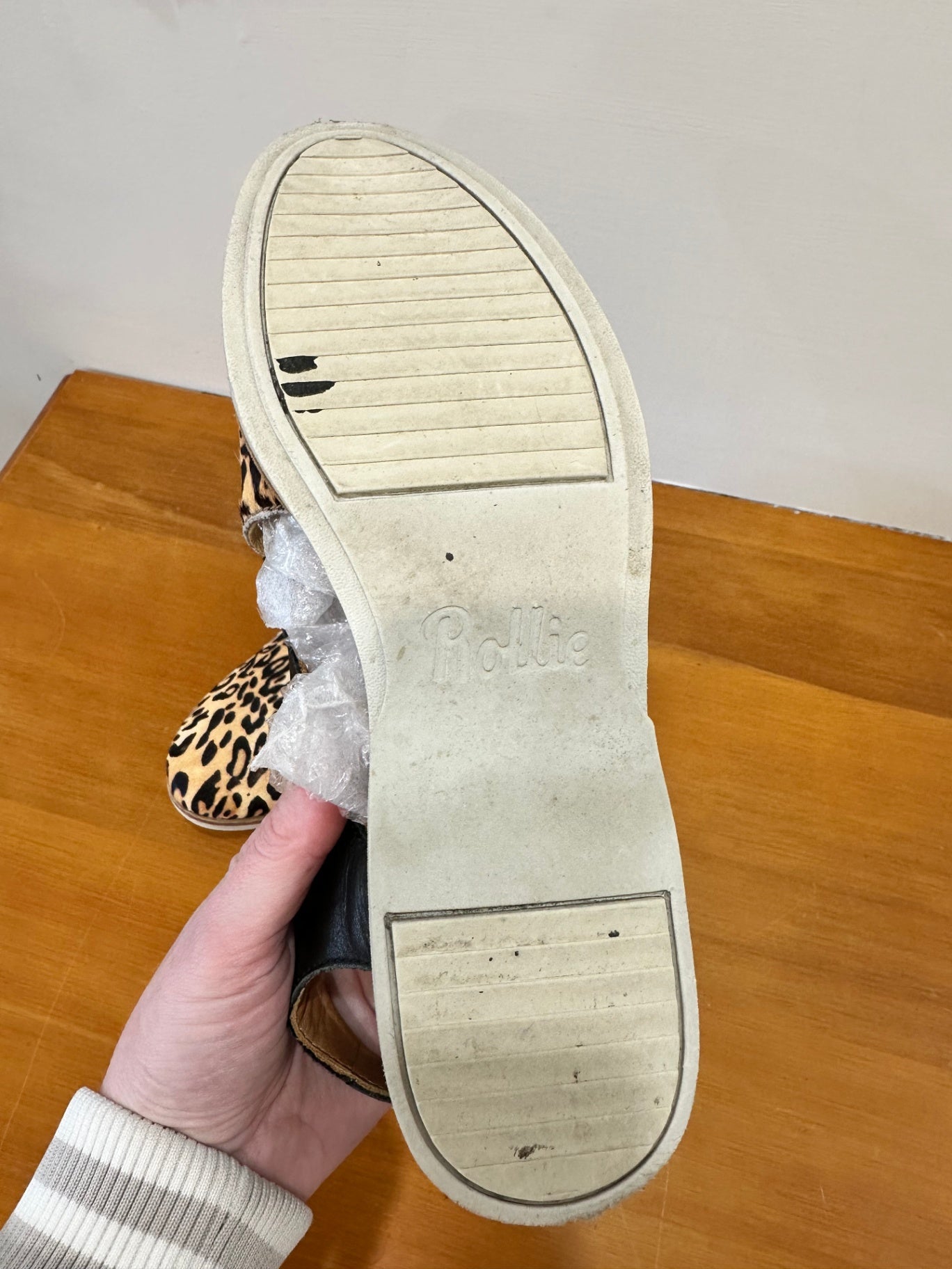 Rollie Sandals - Size EU 38 - Leopard print and black