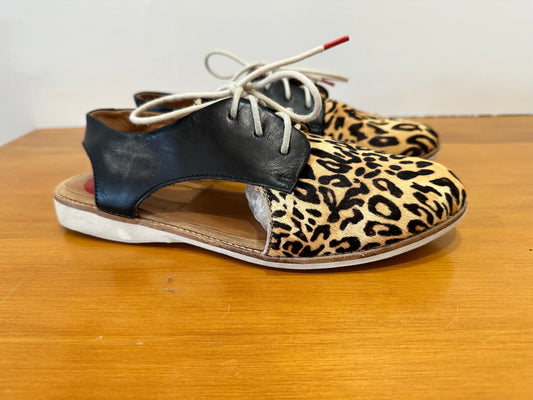 Rollie Sandals - Size EU 38 - Leopard print and black