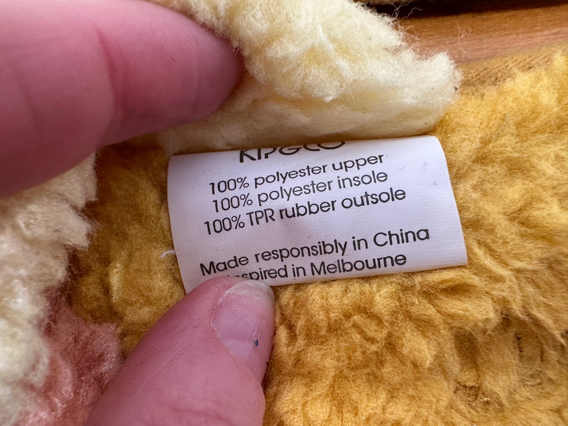 Kip & Co Slippers - Size EU 37 / 38 - Yellow, Pink, Cream