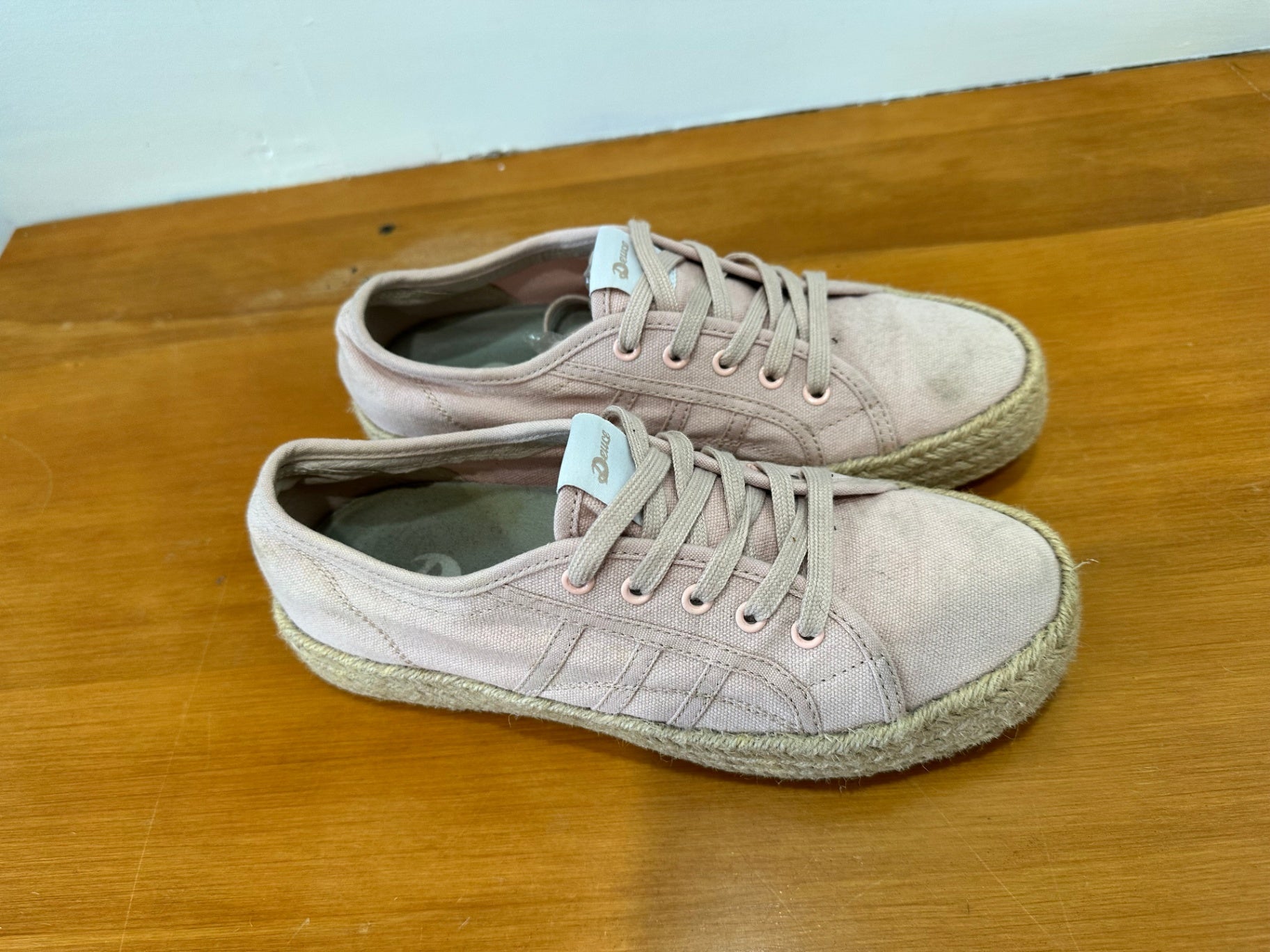 Deuce Sneakers / Espadrilles - Size EU 38 - Pink + Beige