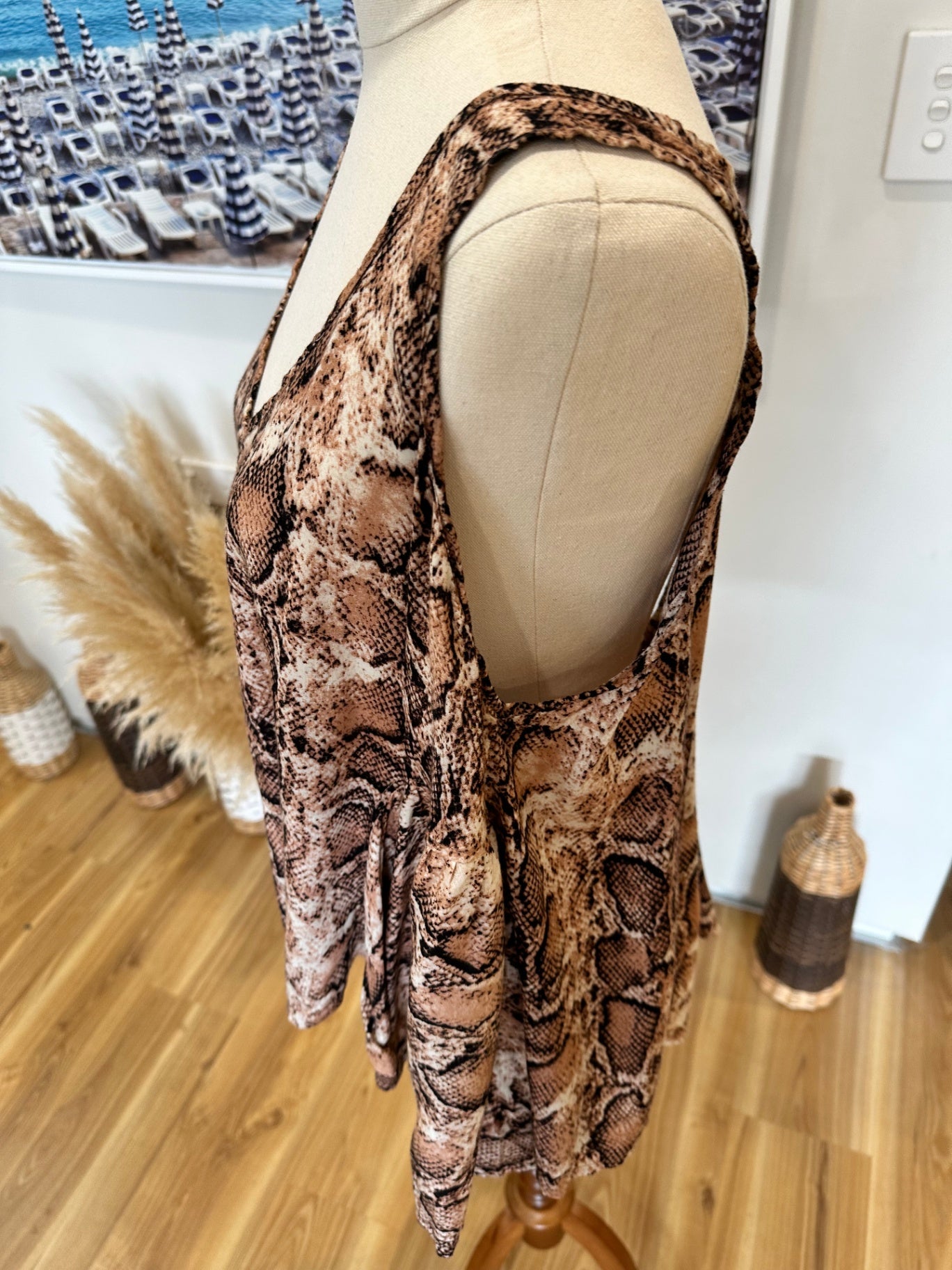 Tanah Folk - Blouse - Small / Medium - Brown, Black, Cream