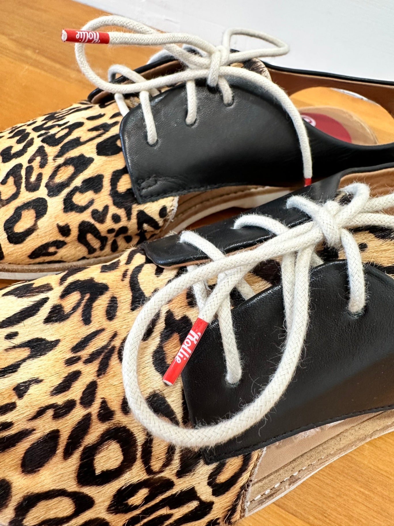 Rollie Sandals - Size EU 38 - Leopard print and black